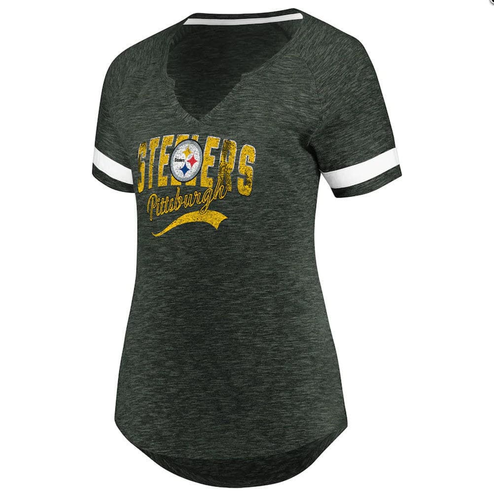 Majestic Women's Green Bay Packers Go For Two V-neck T-shirt Green Large