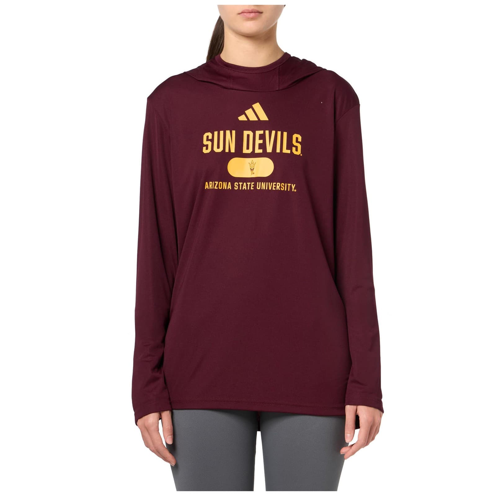 Adidas Women's Arizona State Sun Devils Aeroready Training Hoodie Large Tall