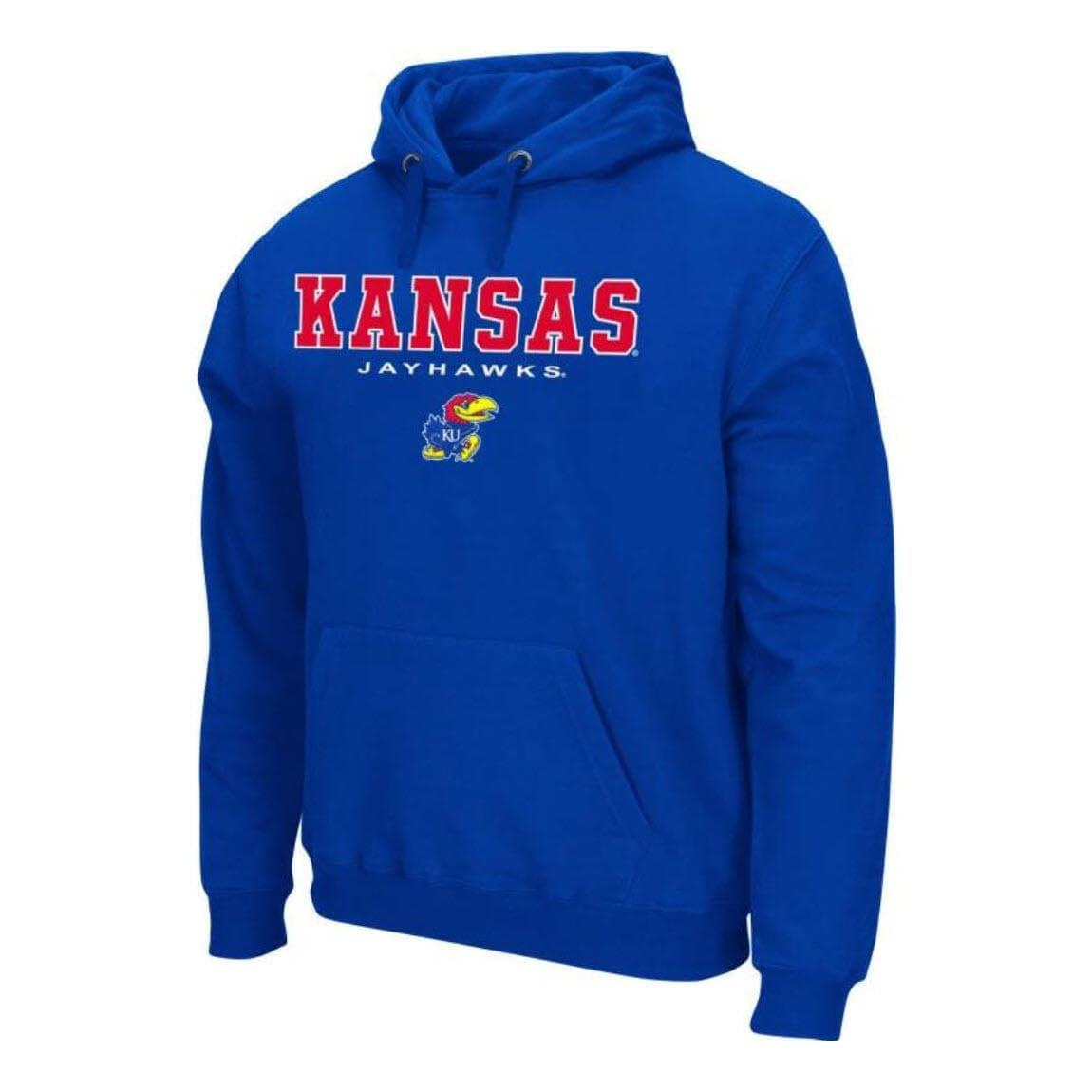 Colosseum Men's Kansas Jayhawks Performance Secondary Hoodie Royal Blue Large
