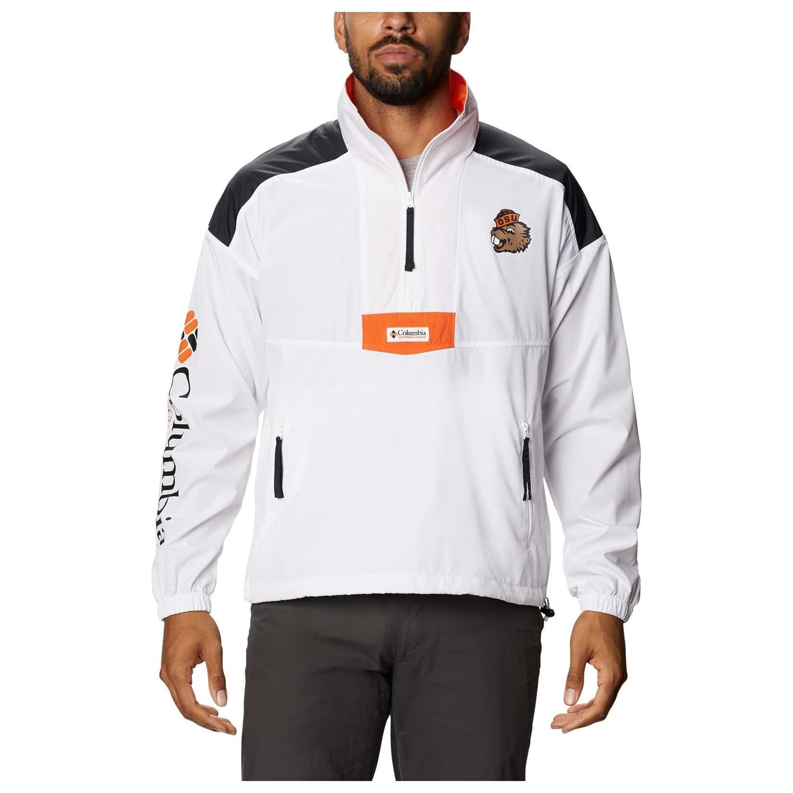 Columbia Men's Oregon State Beavers Quarter Zip Pullover Anorak Jacket 2XL