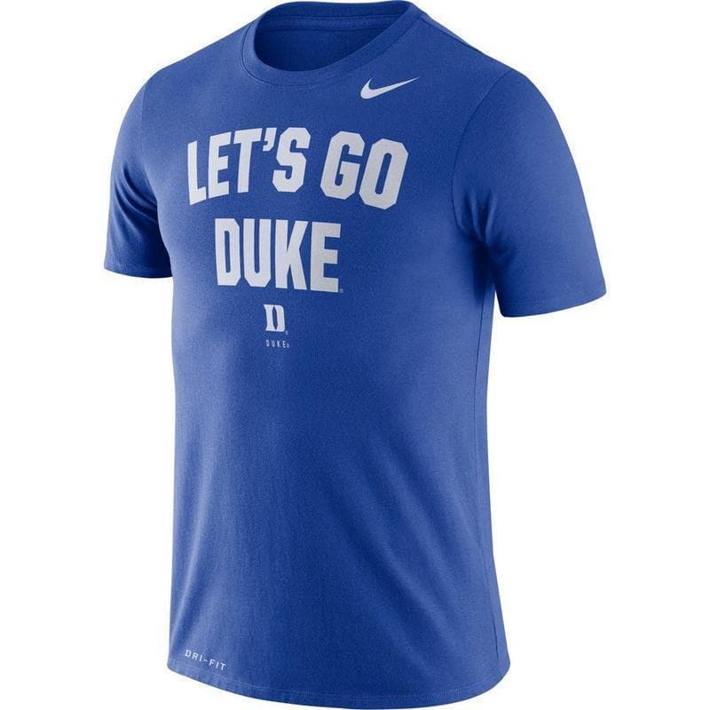 Nike Men's Duke Blue Devils Dri-Fit Cotton Short Sleeve T-Shirt Blue X-Large