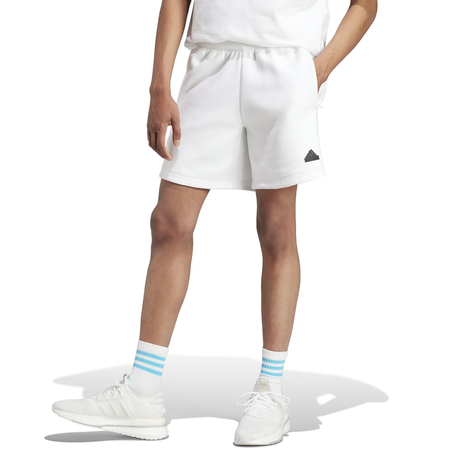 Adidas Men's Z.N.E. Premium Athletic Fleece Shorts 3XL White $75 Value