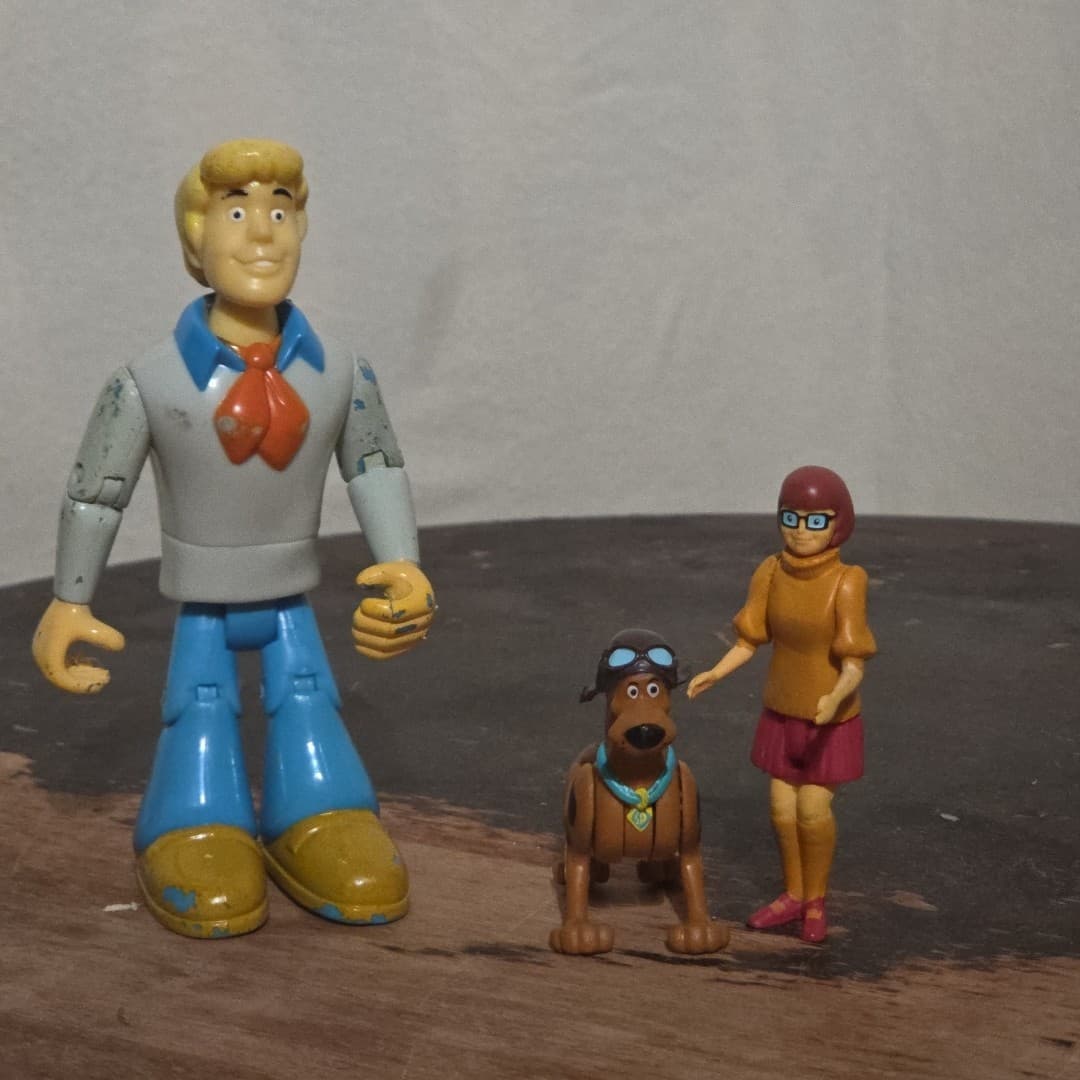 3pc Scooby-Doo Fred Velma Scooby Dog Lot Action Figues