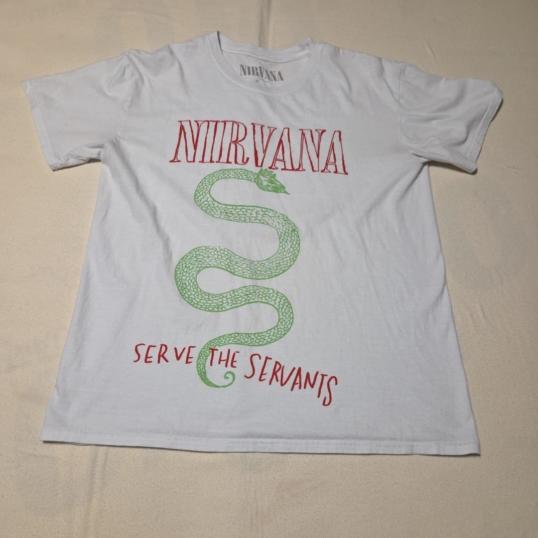 New Nirvana Band Serve The Servants Kurt Cobain Grunge M T-Shirt