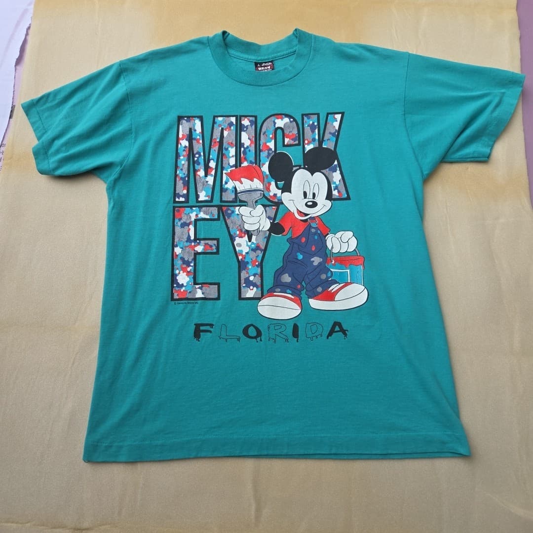 Vintage 90s Walt Disney World Florida Mickey T Shirt Mens XL