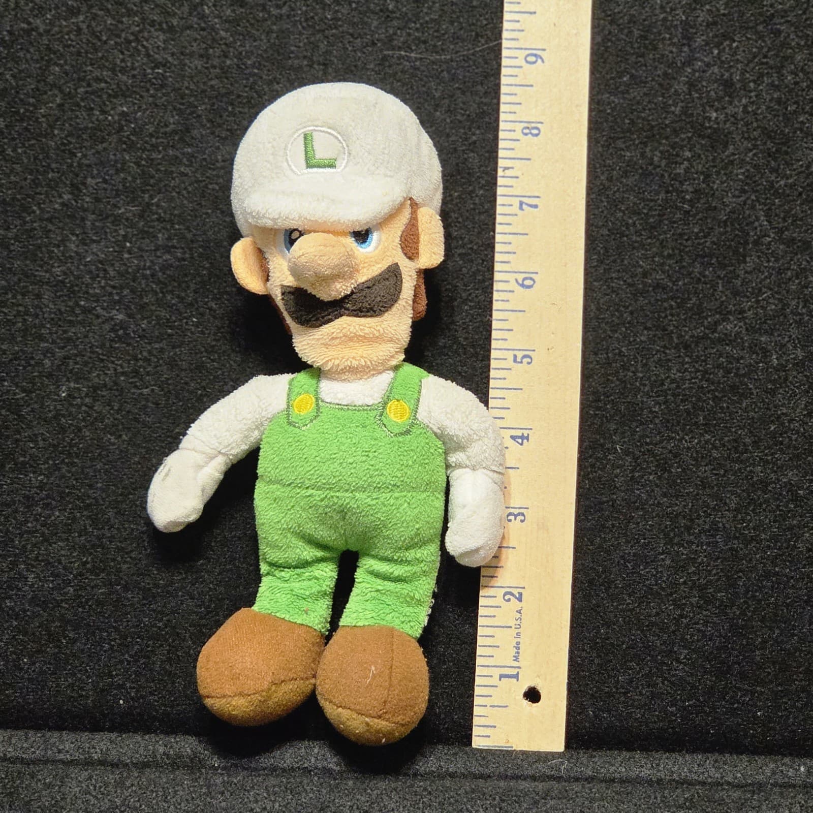 Nintendo Super Mario Brothers Fire Luigi Plush Toy Stuffed Animal