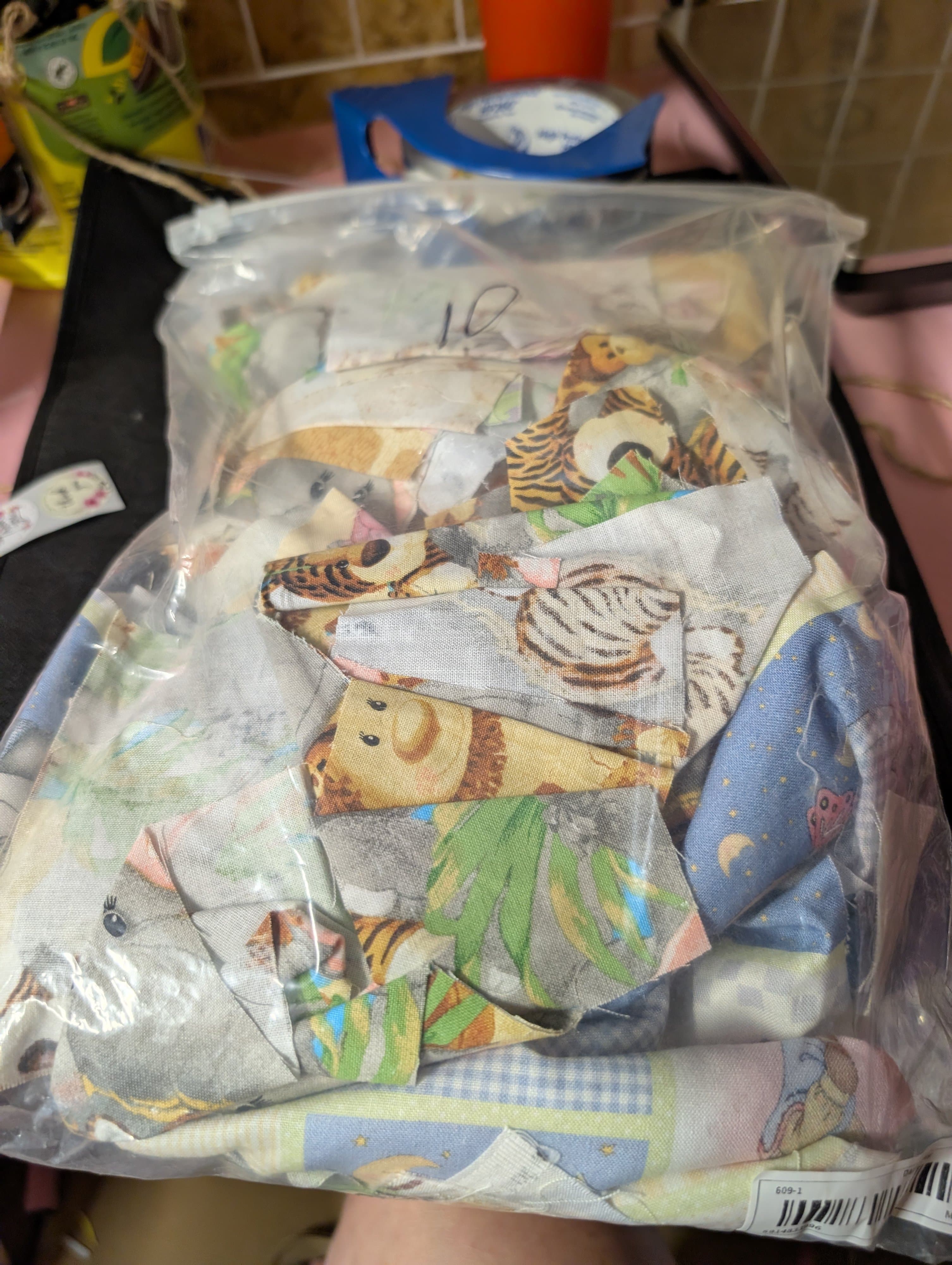 Animal Print Fabric Scraps for Quilting and Crafts