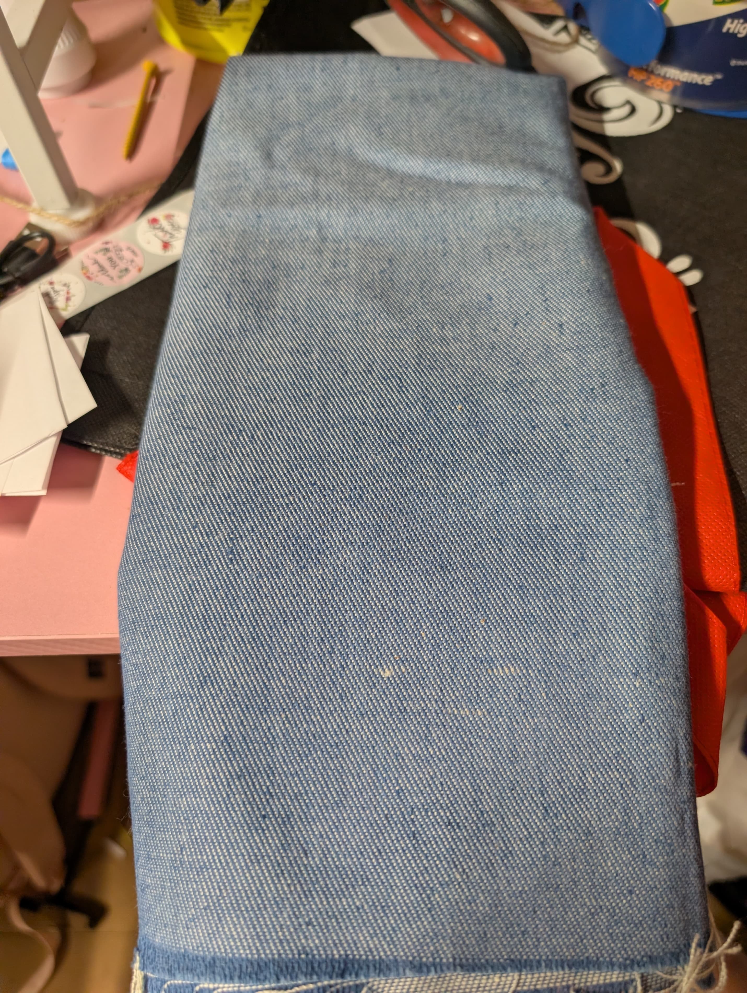 Denim Fabric Material Blue