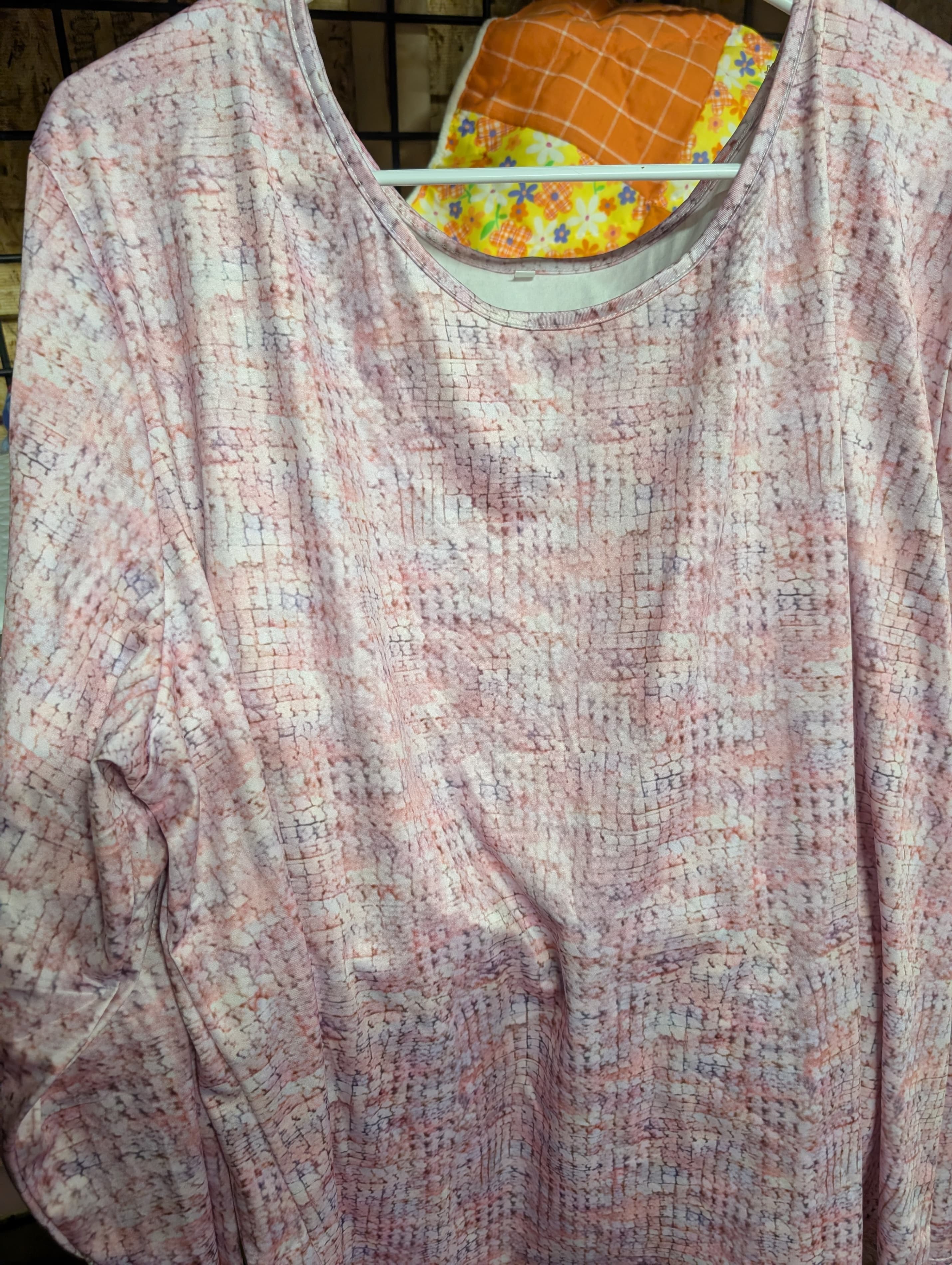 Pink Long Sleeve Top 5XL