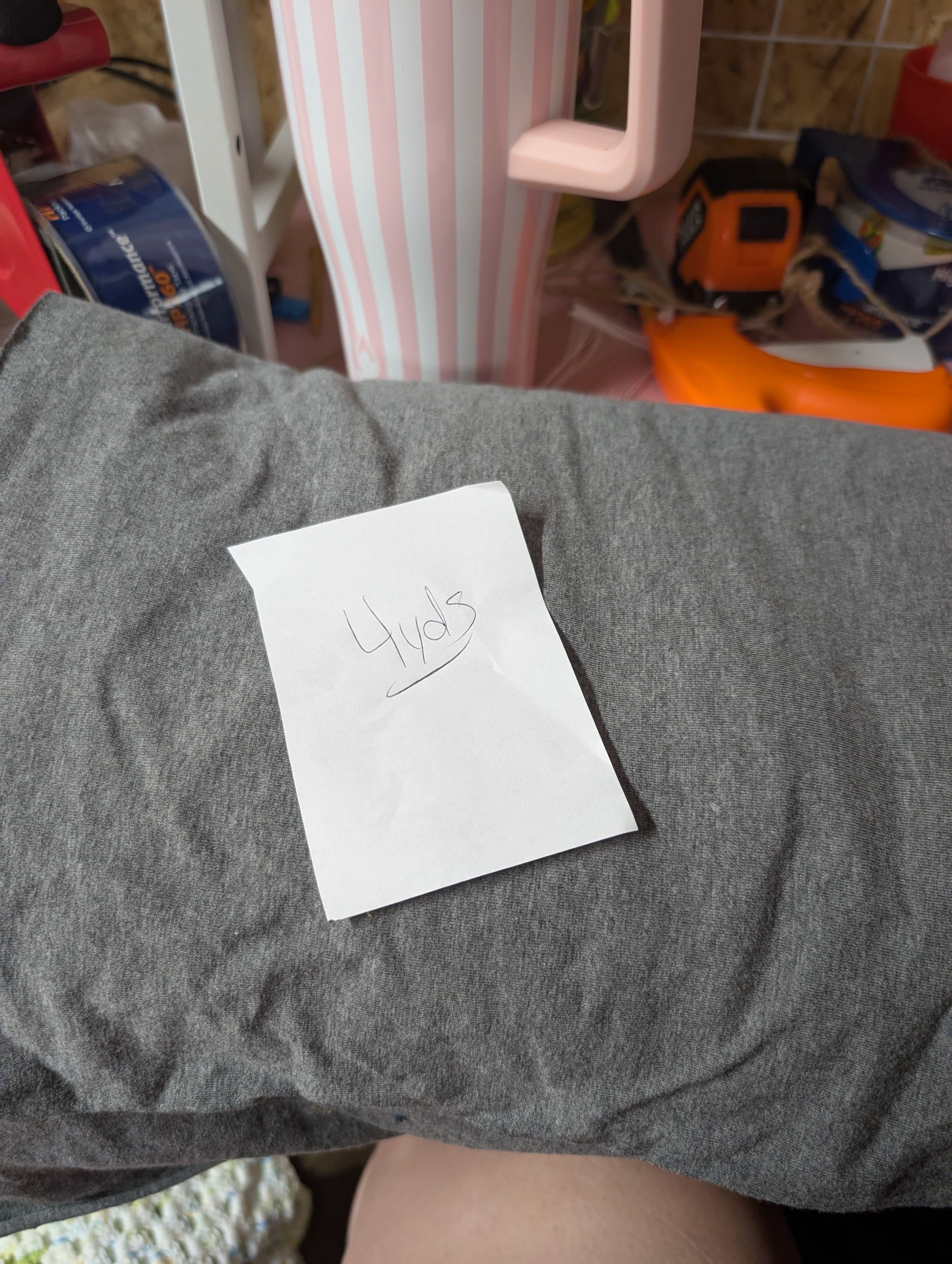 Gray T-shirt fabric 4 yds