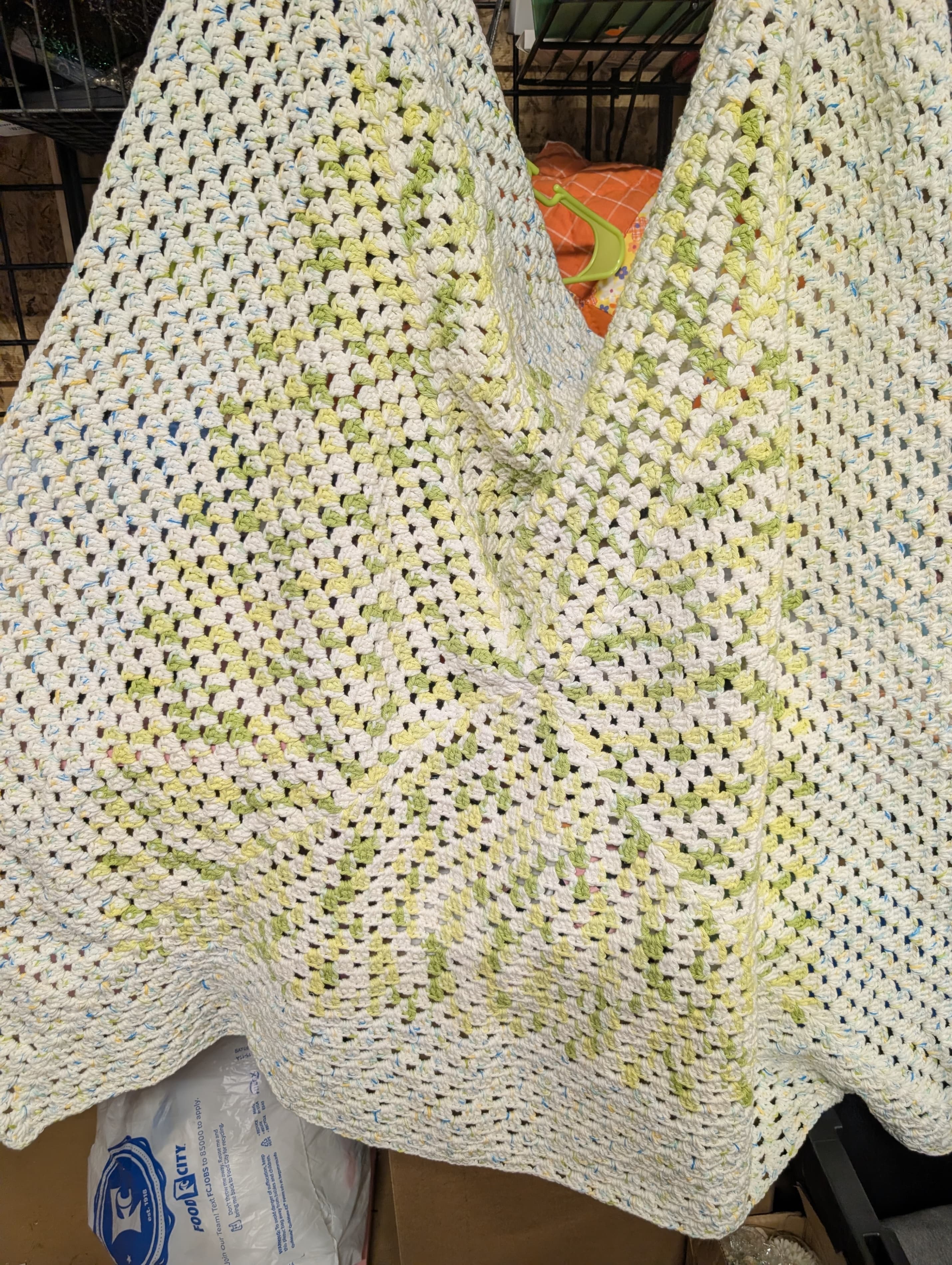 Handmade Crochet Blanket Multicolor Pattern