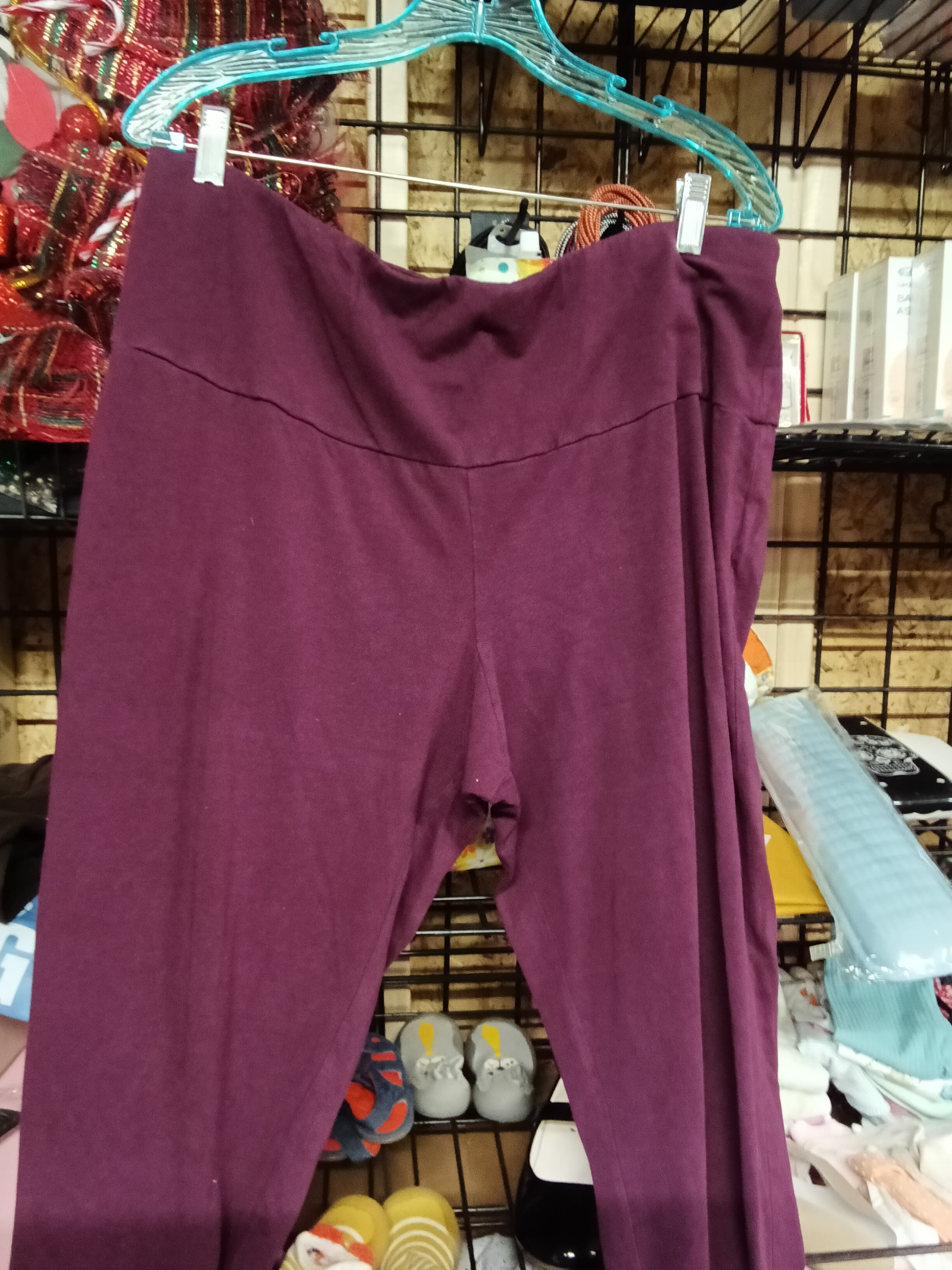 Terra & Sky Women's Purple Leggings Size 2X