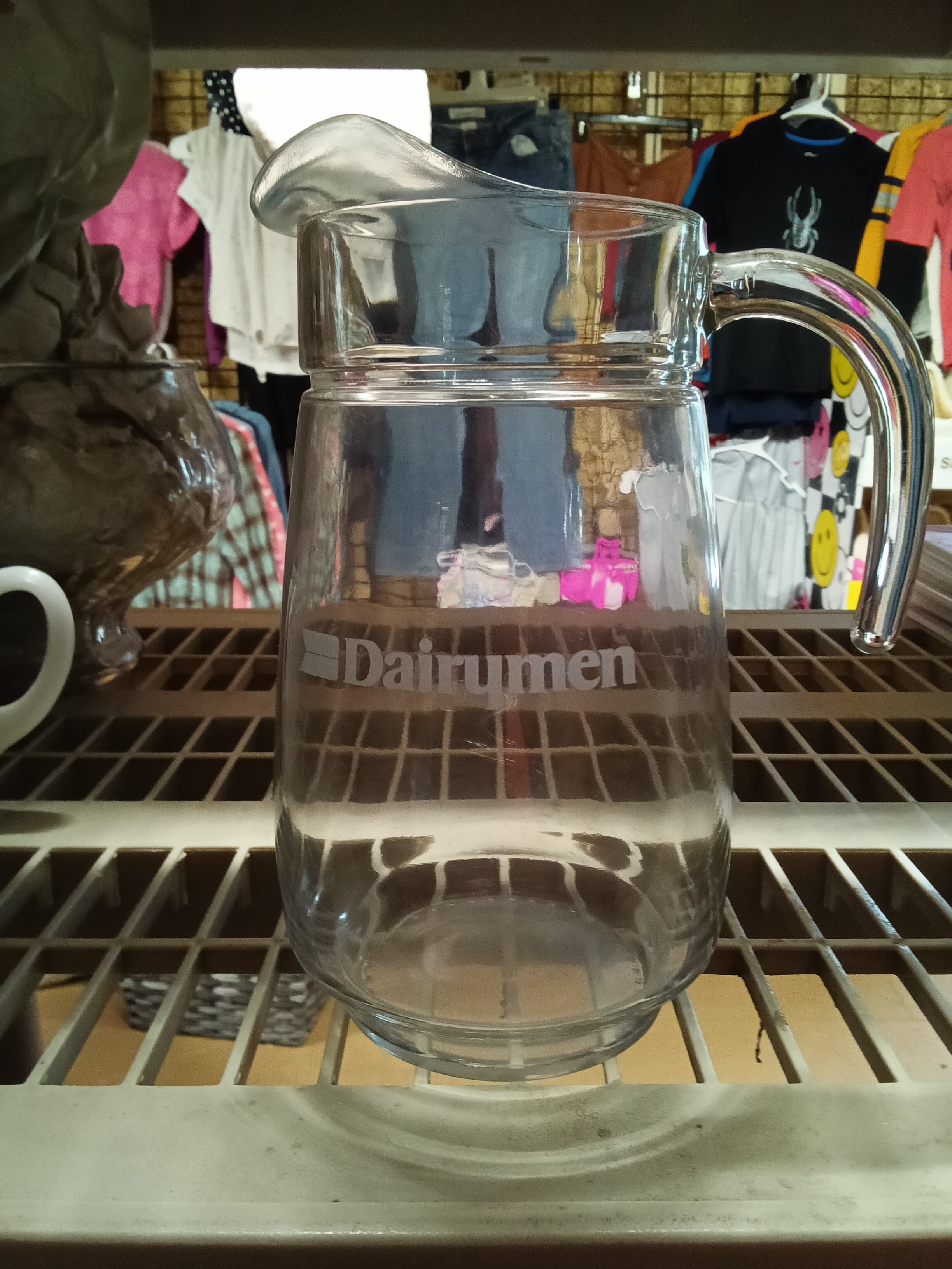 Dairymen Glass Pitcher with Handle