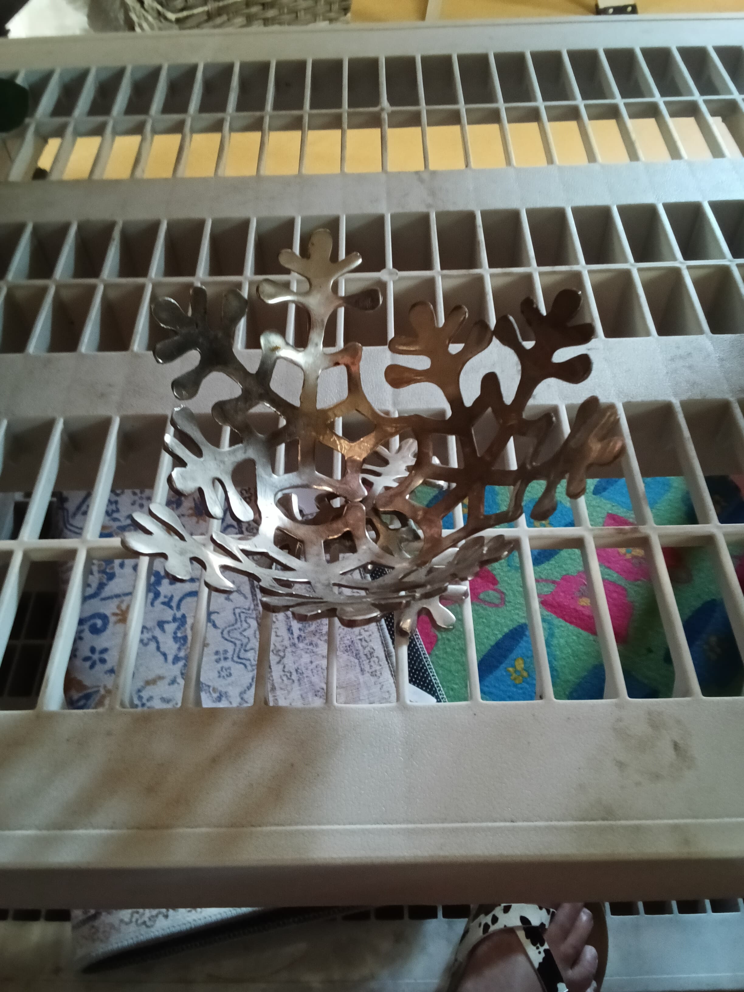 Metal Snowflake Decorative Bowl