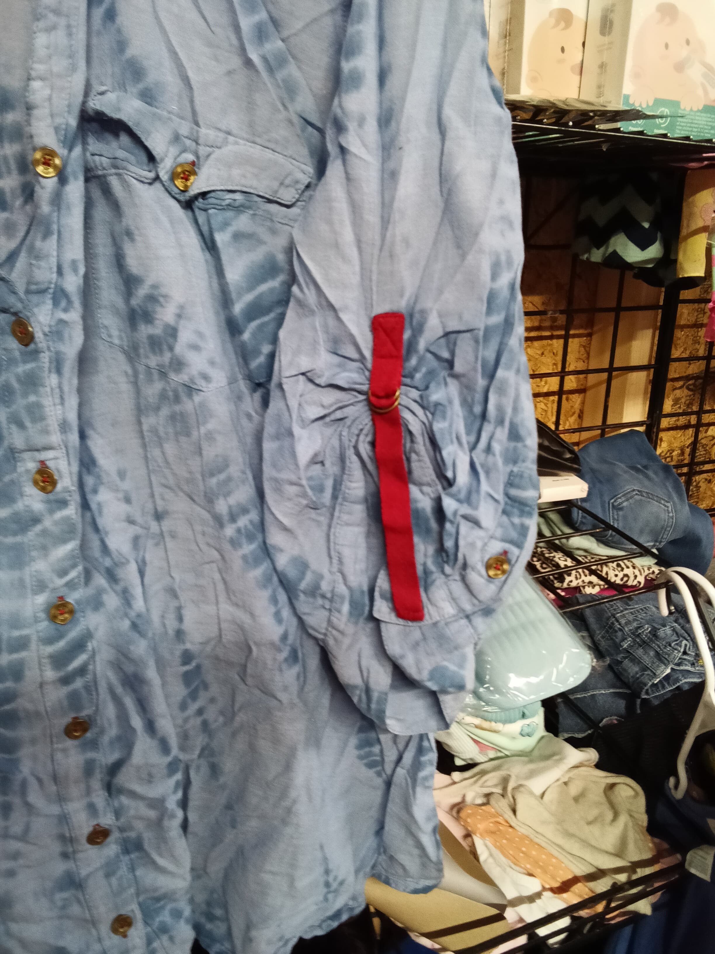 Catherines 3X Tie-Dye Button-Up Shirt