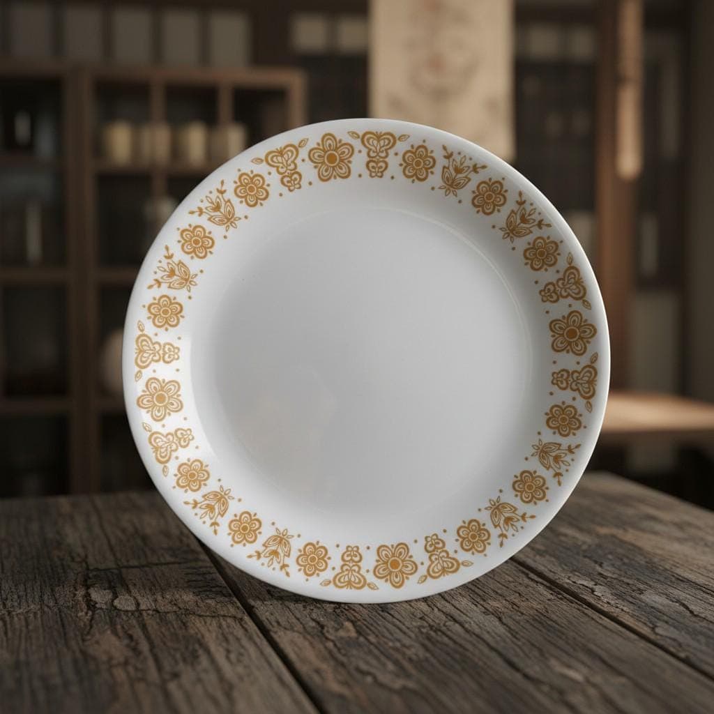 Vintage Corelle Butterfly Gold Dinner Plate – Retro Floral Dish