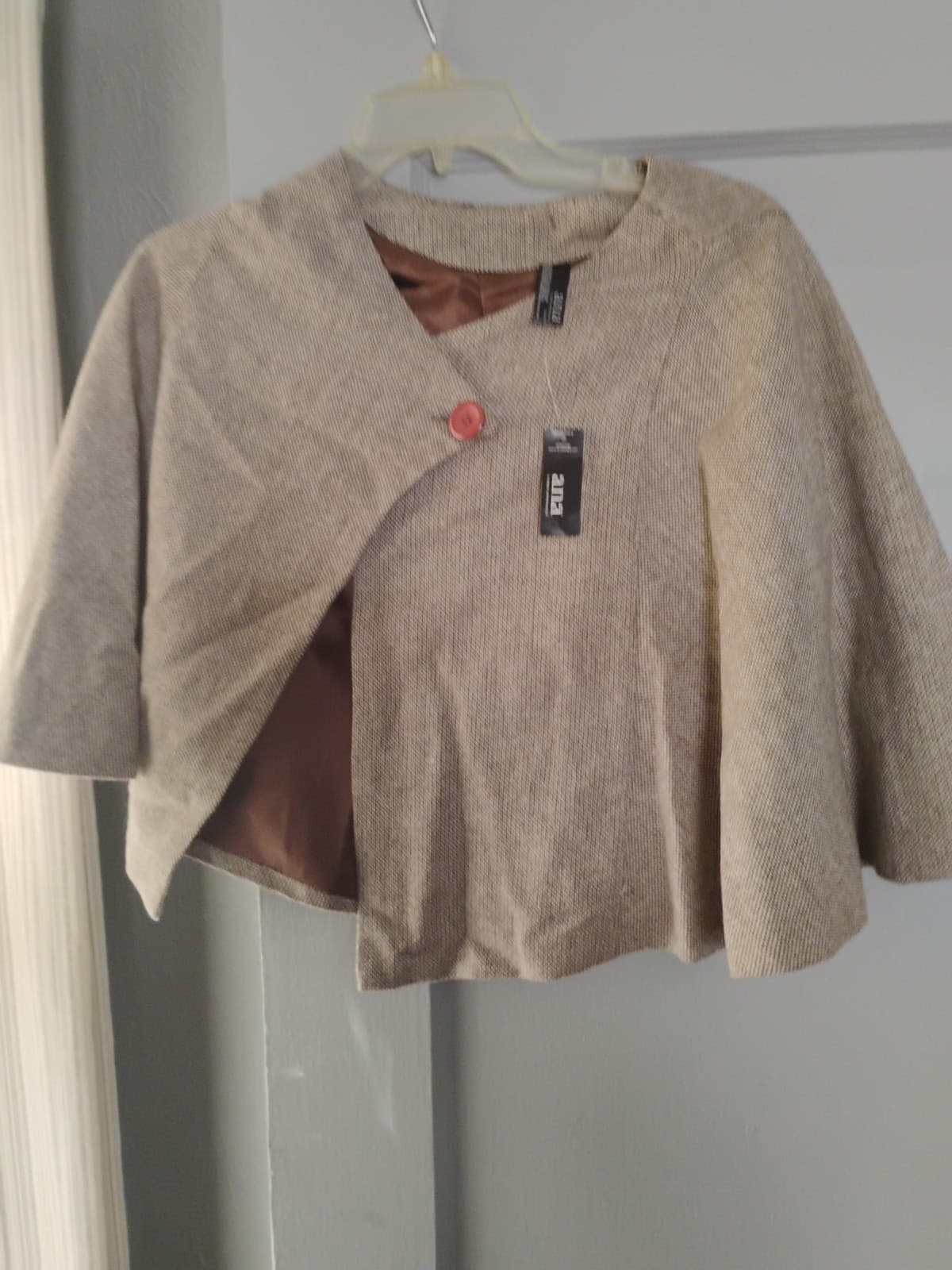 Ana Open Knit Cropped Cardigan Sweater Womens Small Cream Cottagecore