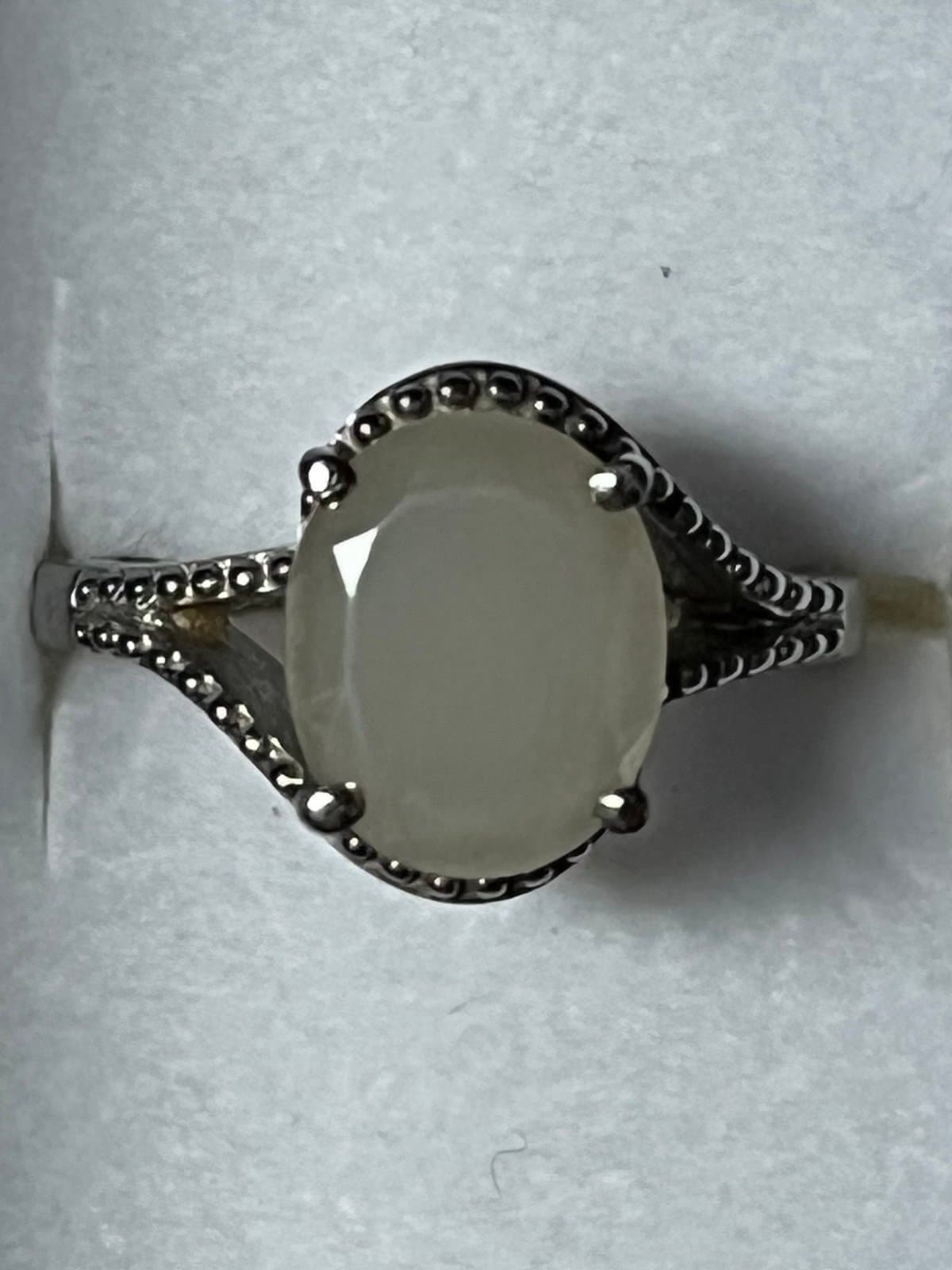 Moonstone Gemstone Ring, size 8