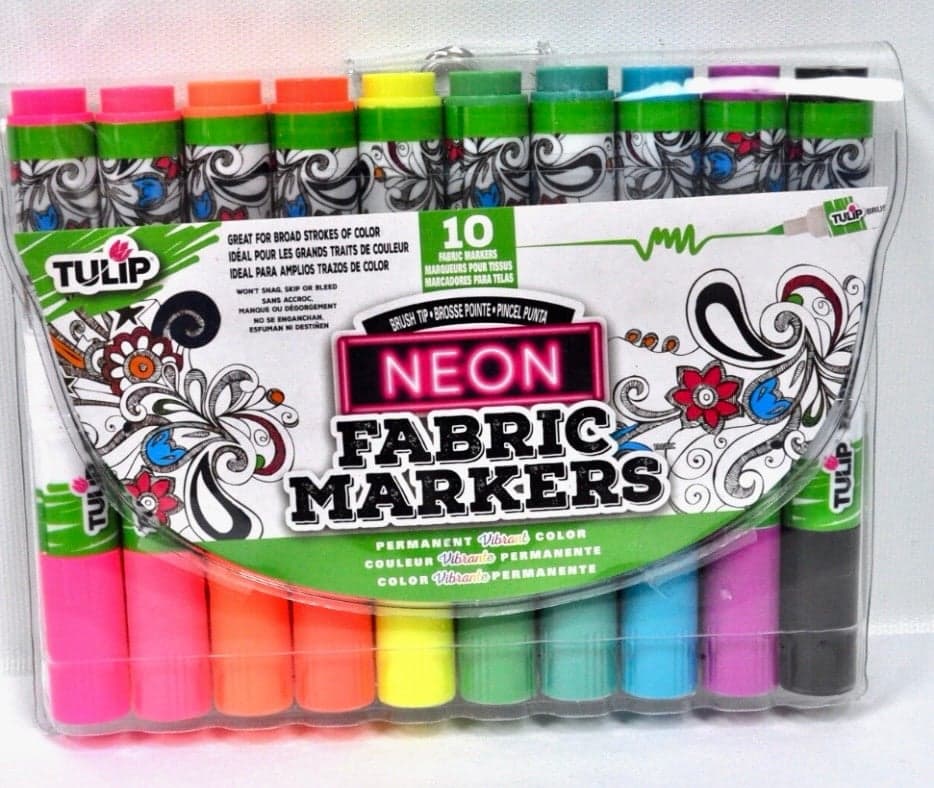Neon Fabric Markers by Tulip
