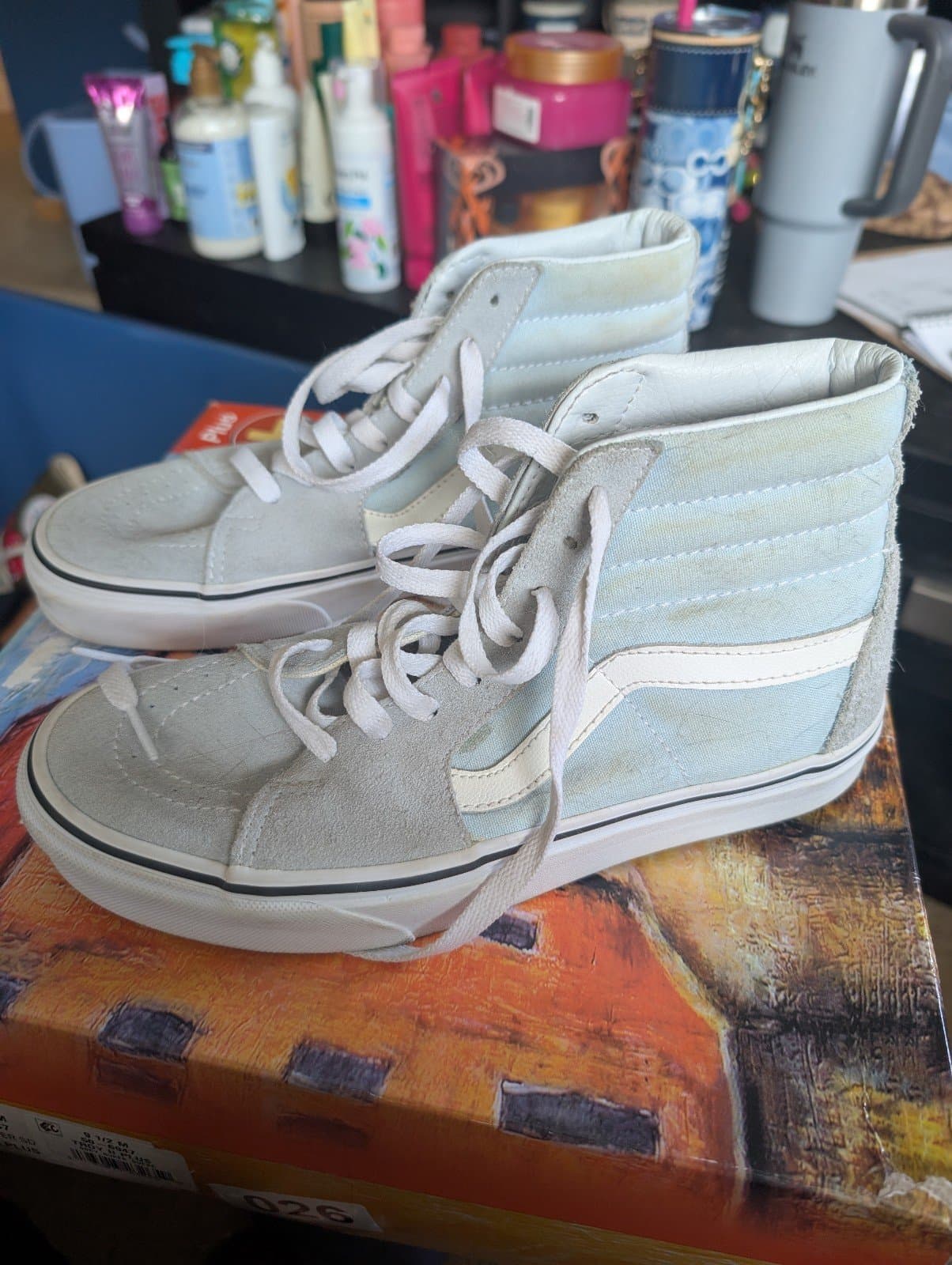 Light blue vans women's size 8