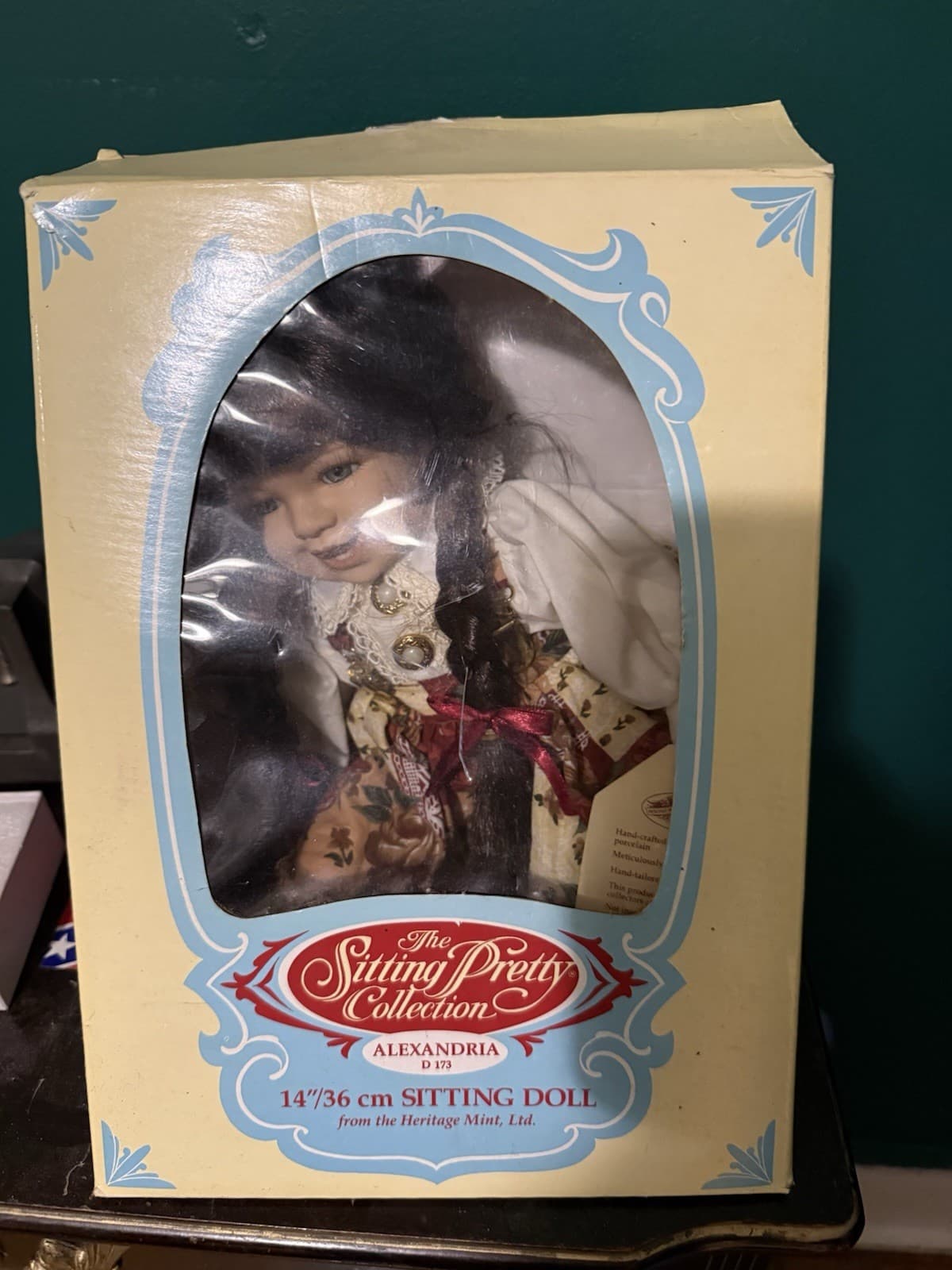 Heritage Mint 14” Alexandria Porcelain Doll From Sitting Pretty Collection 1996