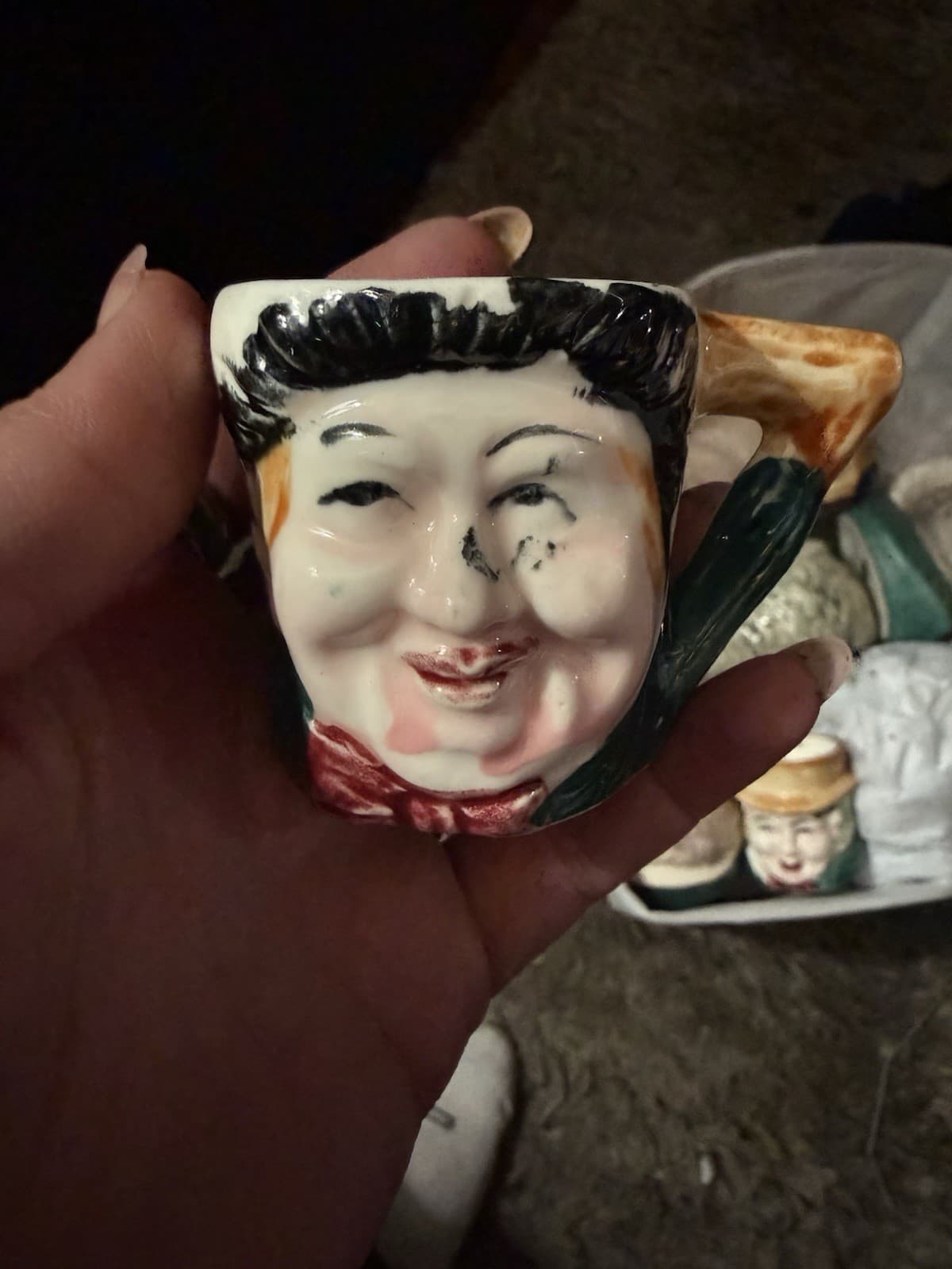 vintage Toby face mug character mug ceramic cup Occupied Japan