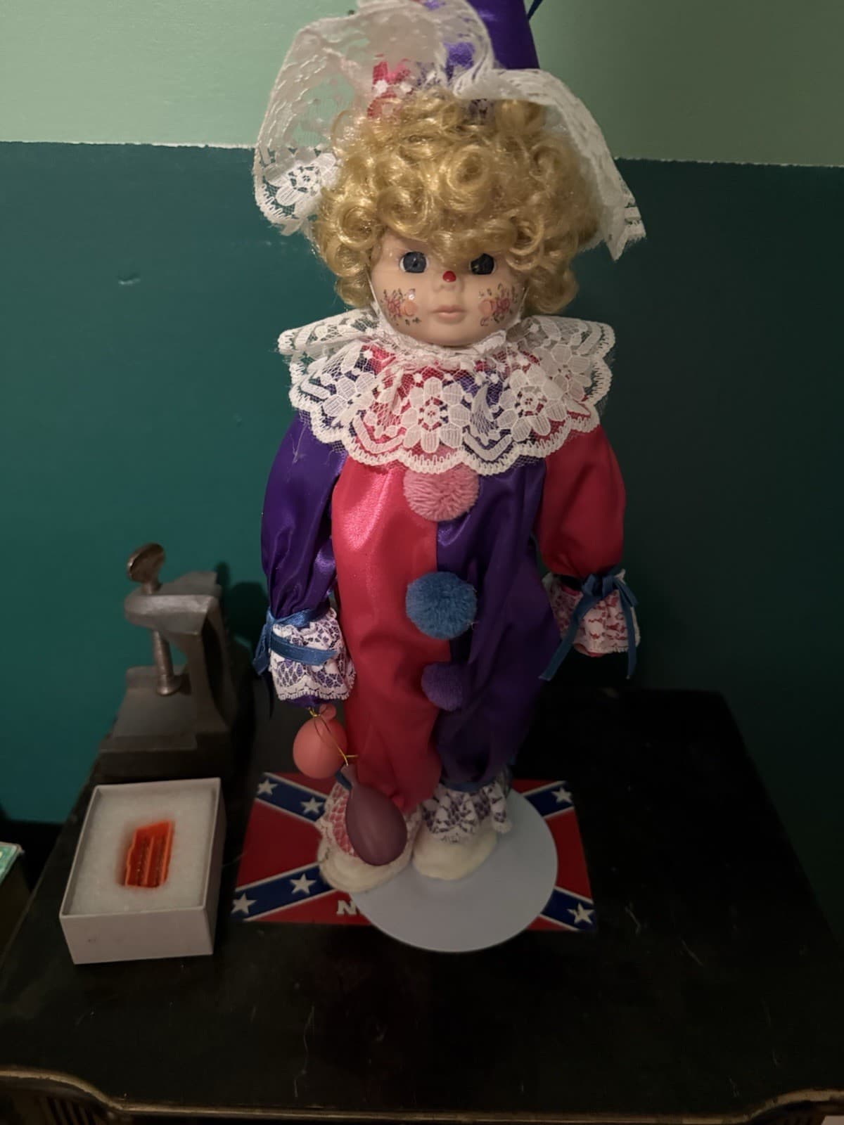 Vintage Porcelain Doll Clown Victoria Ashlea Originals "Leslie" Goebel 1993 Rare