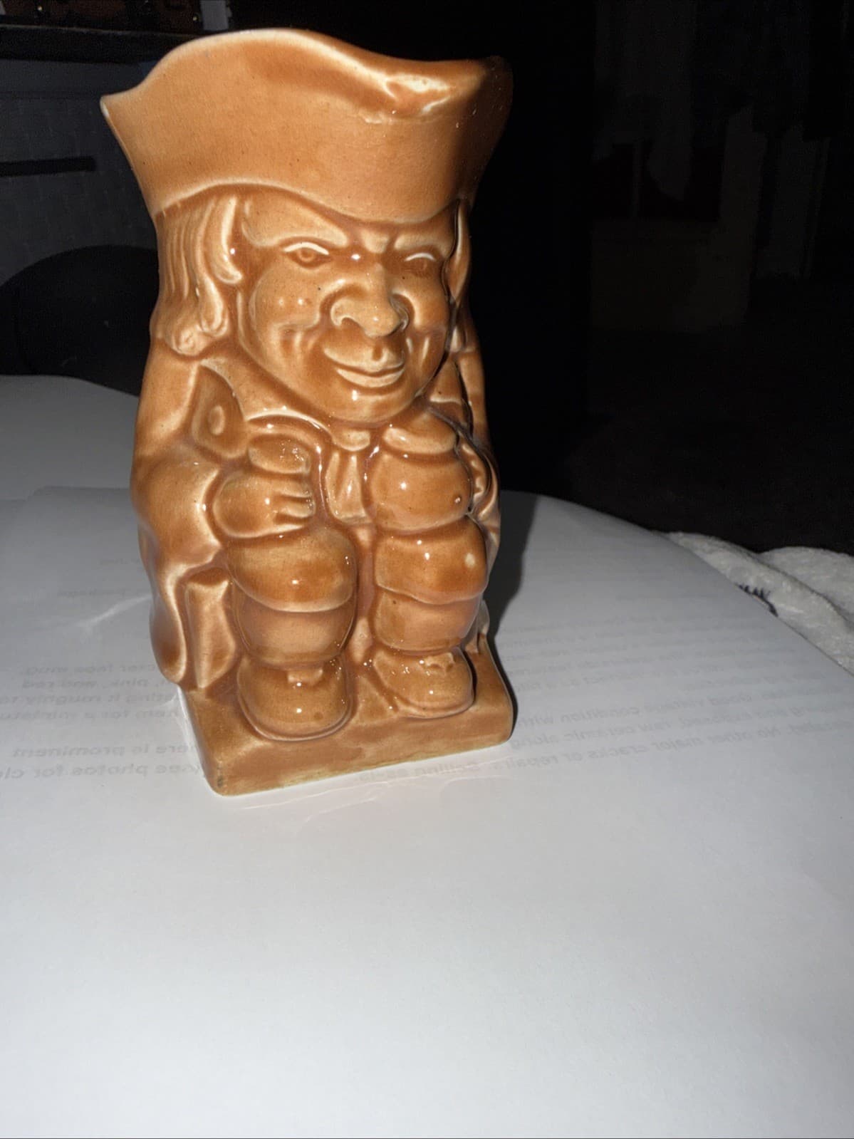 Antique Bill Toby Jug Thomas cone Brown Rockingham Made in England