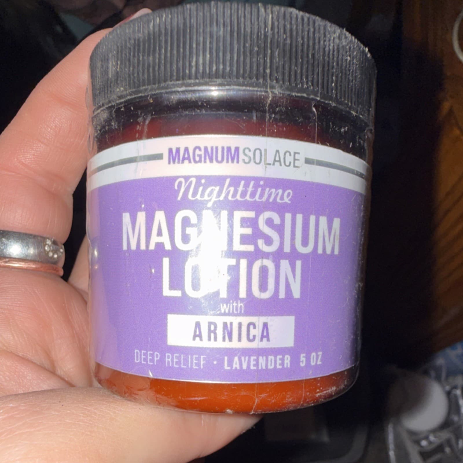 Magnum Solace Nighttime Magnesium Arnica Lotion Lavender Legs Moisturizer 5 oz