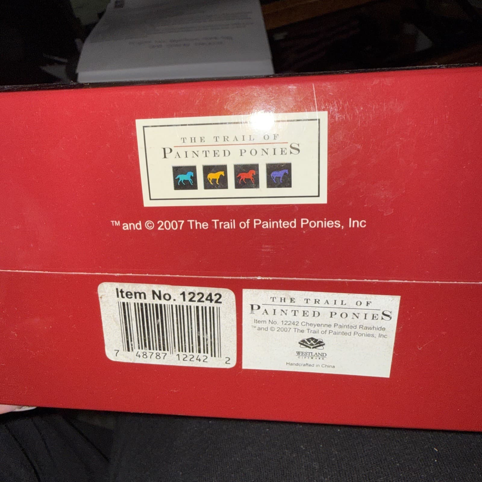Trail of Painted Ponies Horse Figure 2007 “CHEYENNE PAINTED RAWHIDE” #12242