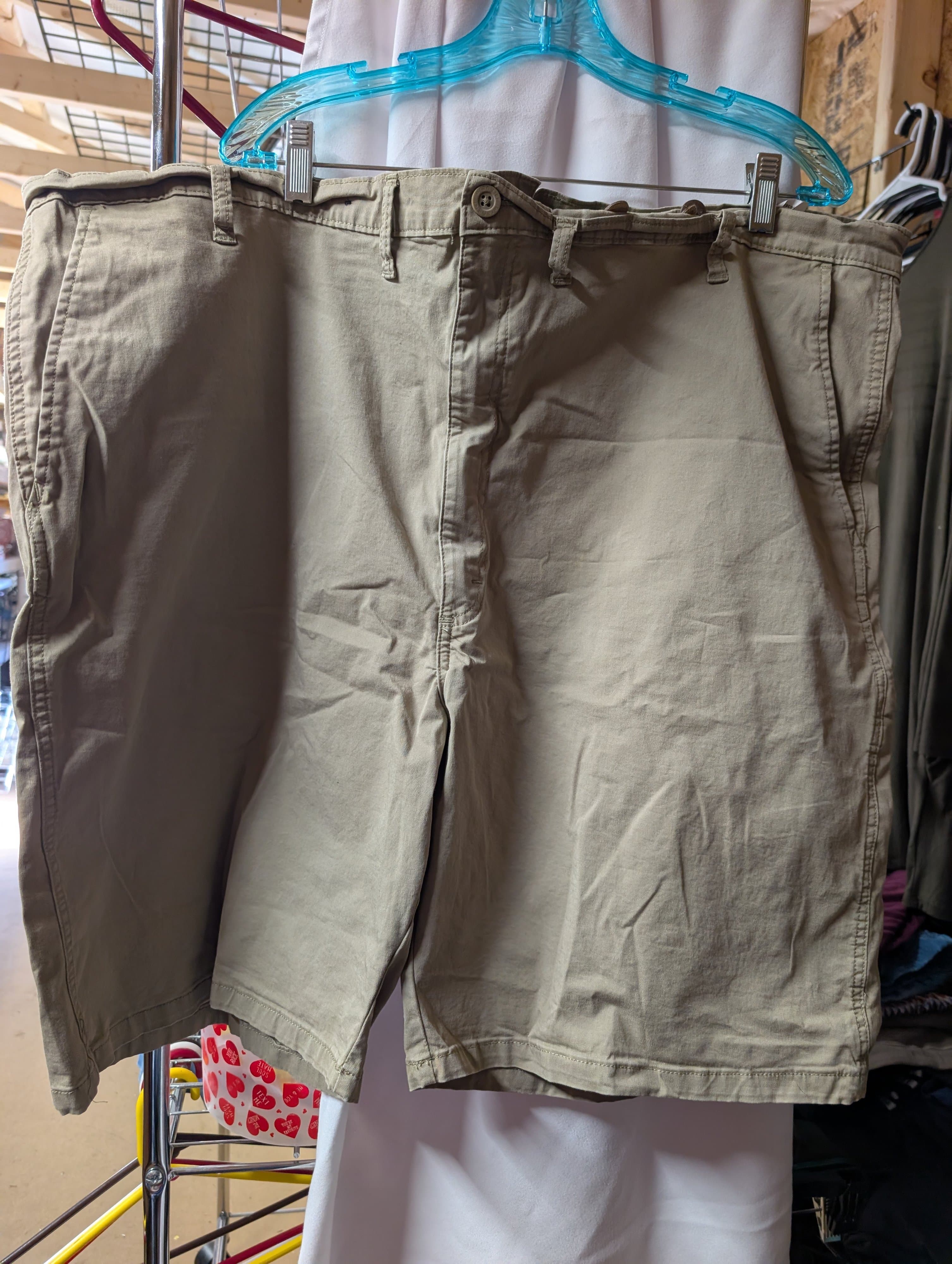 Men's Khaki Shorts 48 Regular Cotton Blend