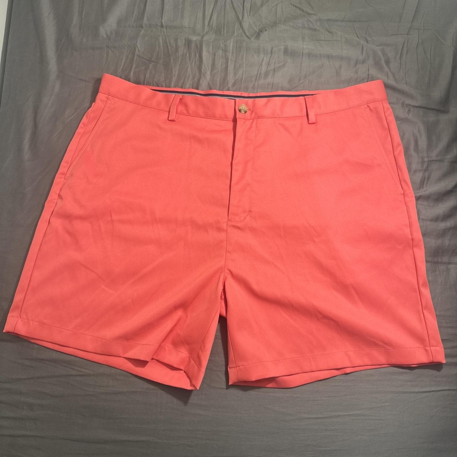 Vineyard Vines Links Shorts Chino Performance Golf Stretch Salmon Pink Mens 42