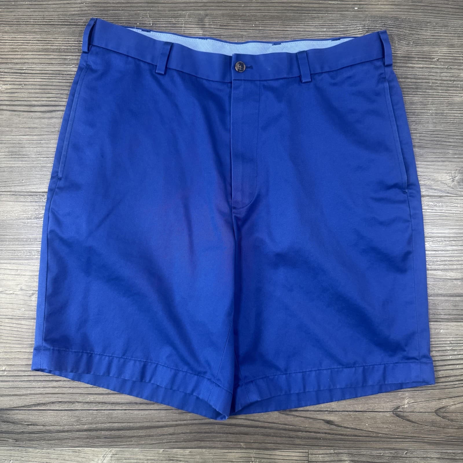 Brooks Brothers Lightweight Advantage Chino Shorts Cotton Blue 9 Inseam Mens 35