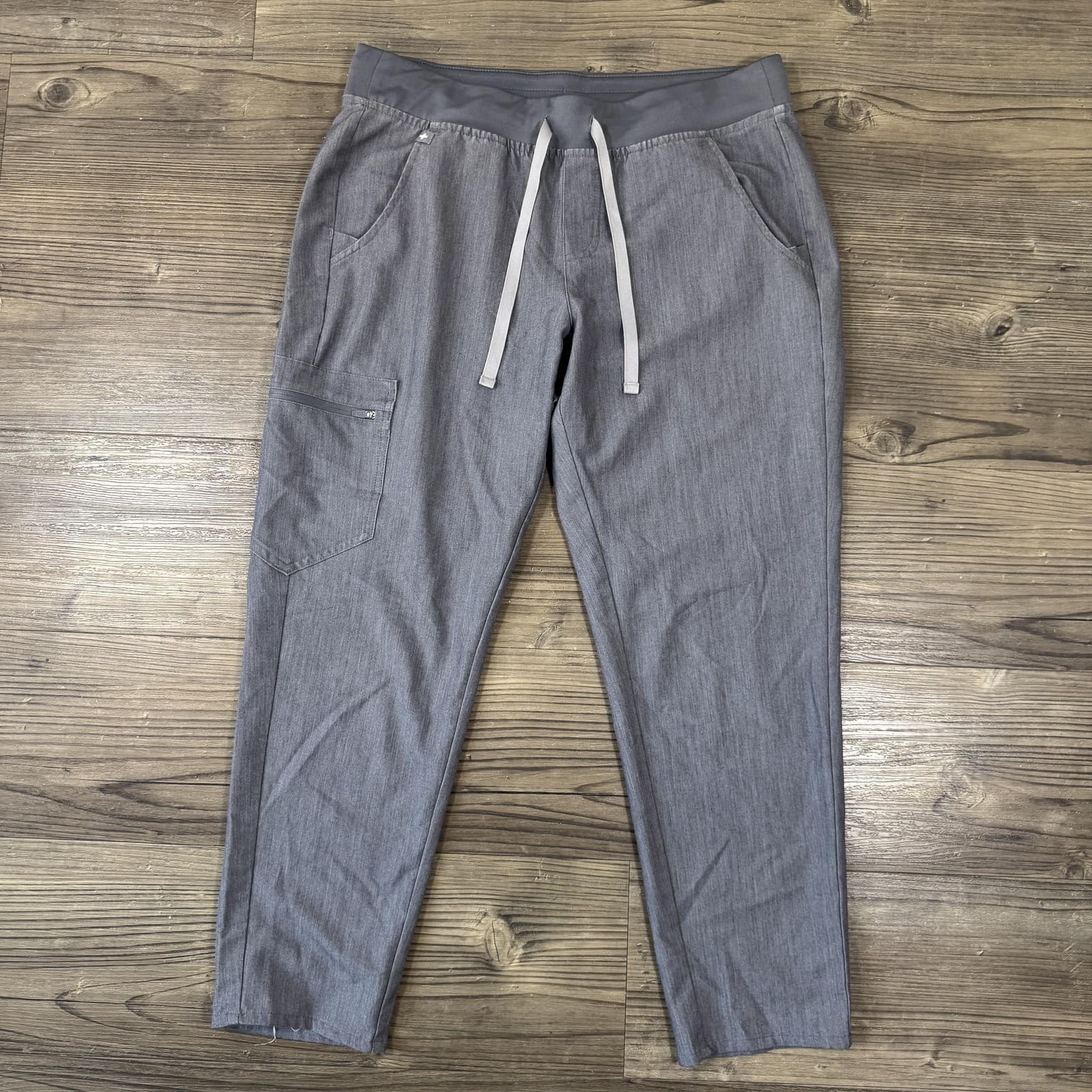 FIGS Pants Technical Collection Cargo Scrub Twill Stretch Gray Womens M
