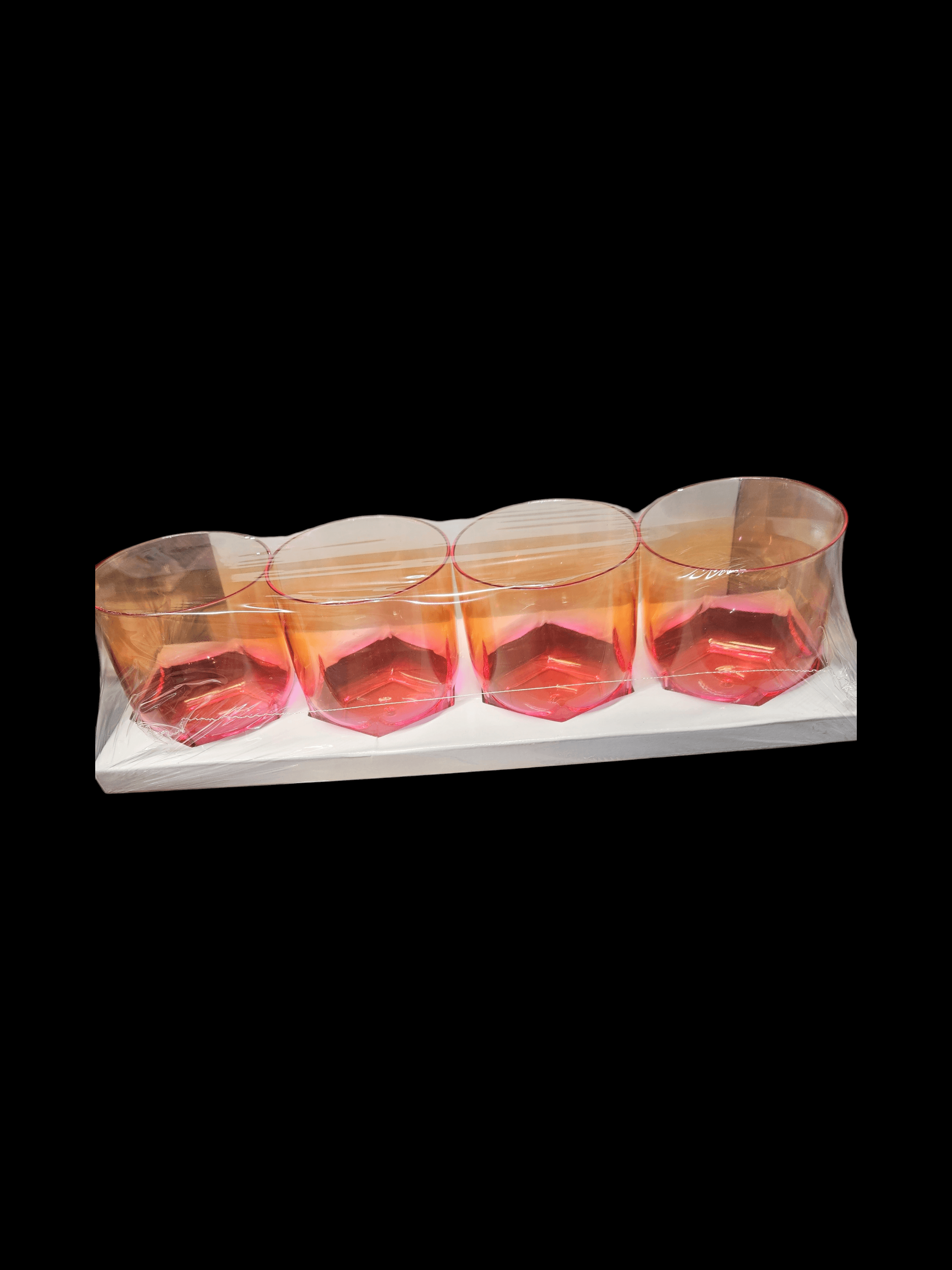 Set of 4 Gradient Orange to Pink Tumblers