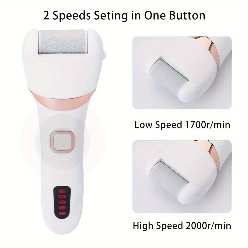 Electric Foot Grinder And Callus Remover, Electric Foot Polisher, Rechargeable F