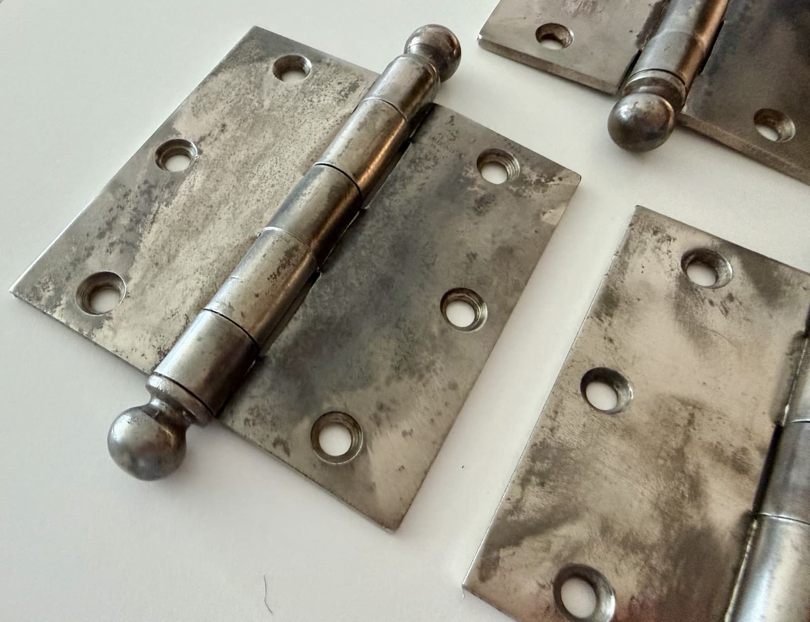Stanley SW 3.5” Steel Ball Tip Door Hinges Set of 3 Made in USA