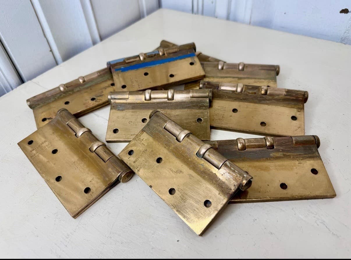 Vintage Stanley Sweetheart SW Ball Bearing Door Hinges 4.5x4.5 Set of 10