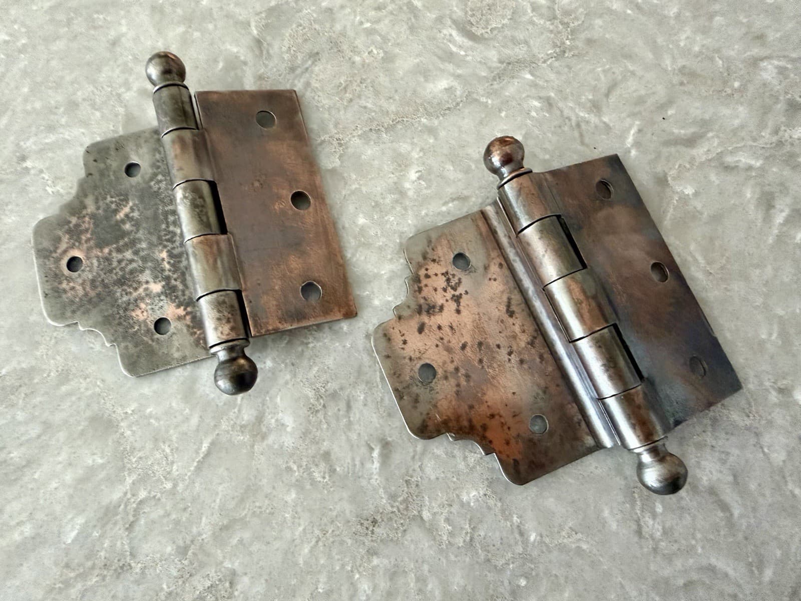 National Mfg 3/4” Offset Door Hinges 4.25” x 3.5” Ball Tip Set of 2