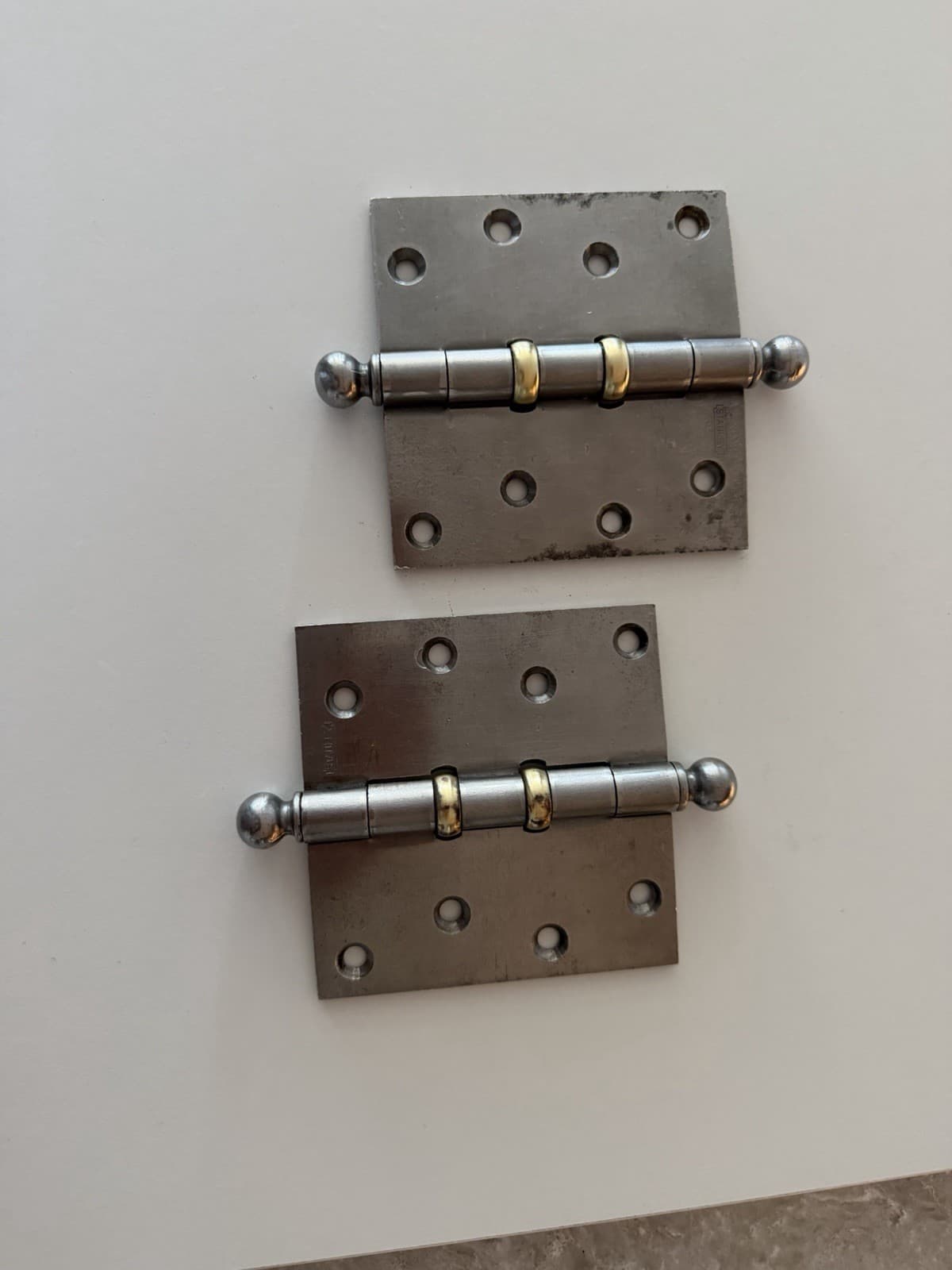 Stanley Ball Bearing Door Hinges 4x4 Steel Ball Tip Made USA Pair