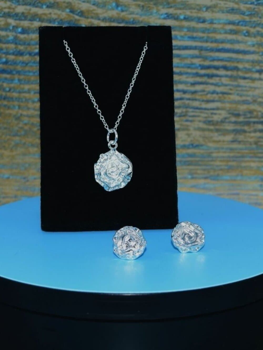 Alisha Cupcake Dreams Abstract Flower Design Sterling Silver Jewelry Set Gift