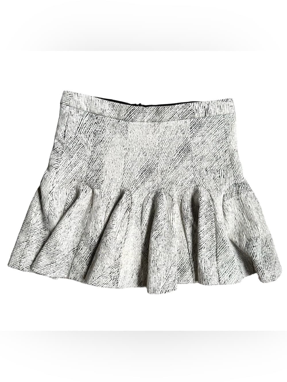 Banana Republic Black & White Flared Mini Skirt