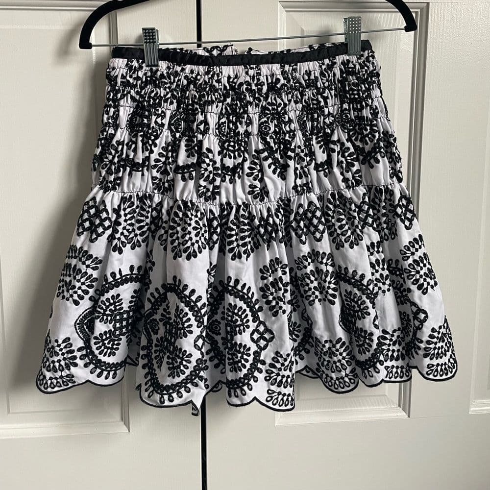 Zara Black and White printed Skirt