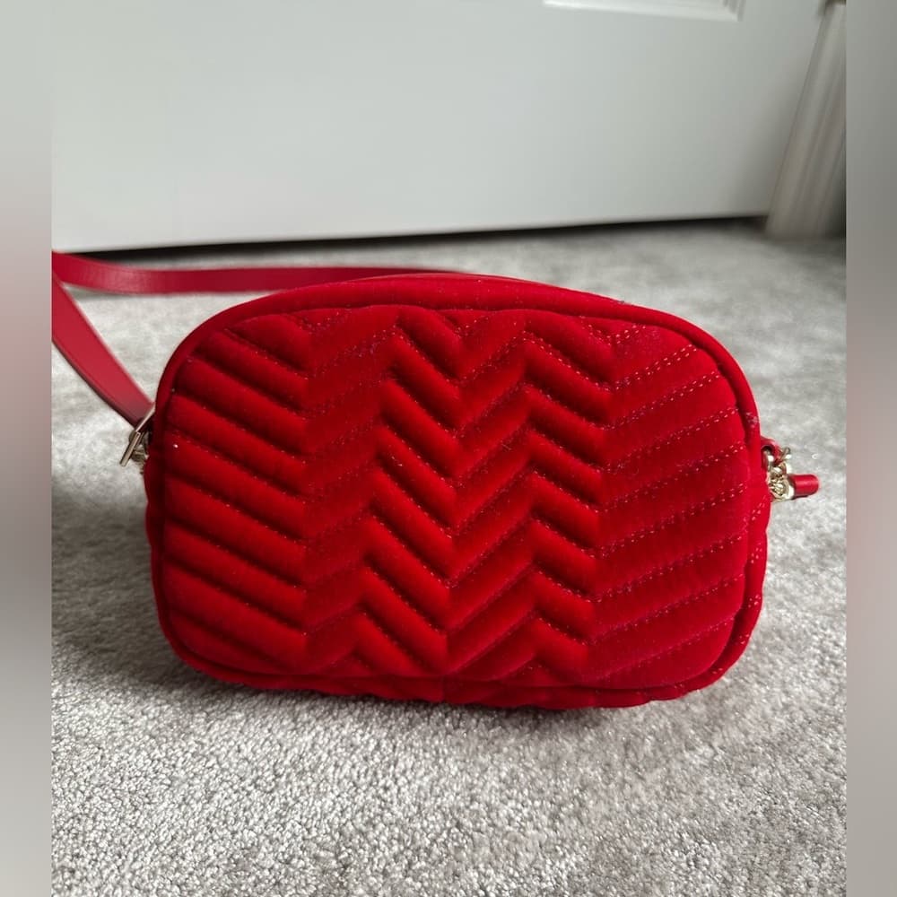 Maje Red Suede Crossbody