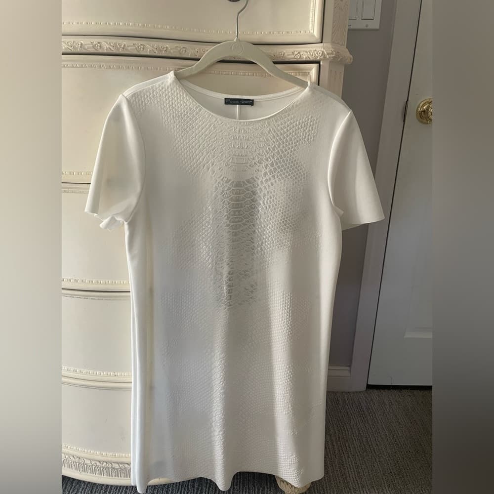 ZARA white snake print dress
