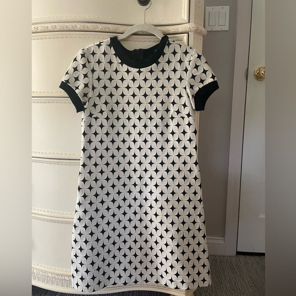 ZARA black and white patterned dress