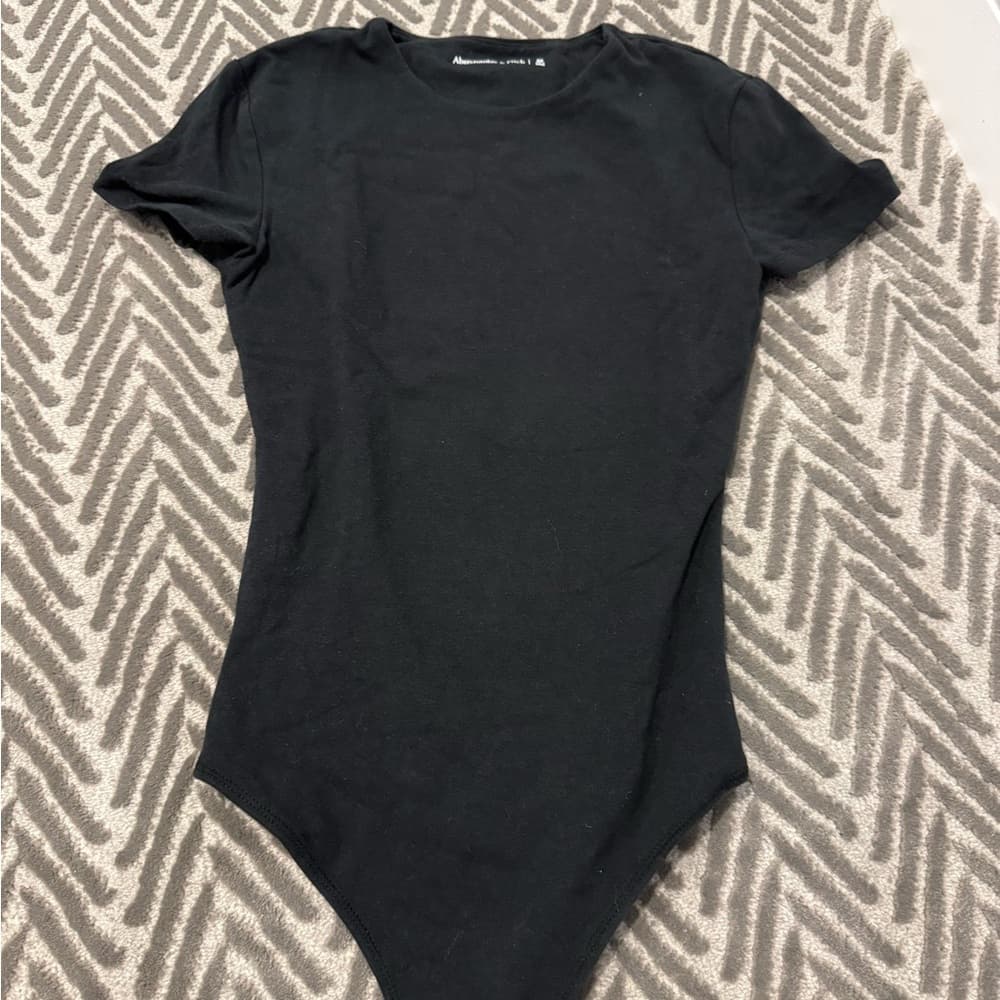 Abercrombie & Fitch Black Scoop Neck Bodysuit