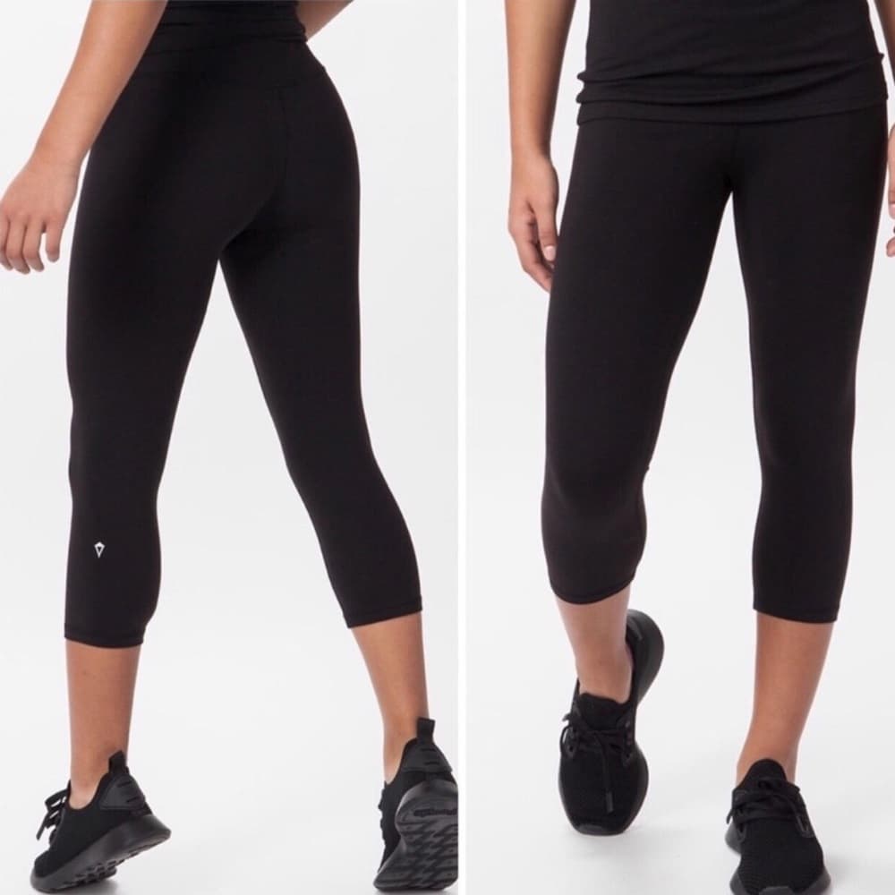Ivivva Rhythmic Crop Black Leggings Girls 14