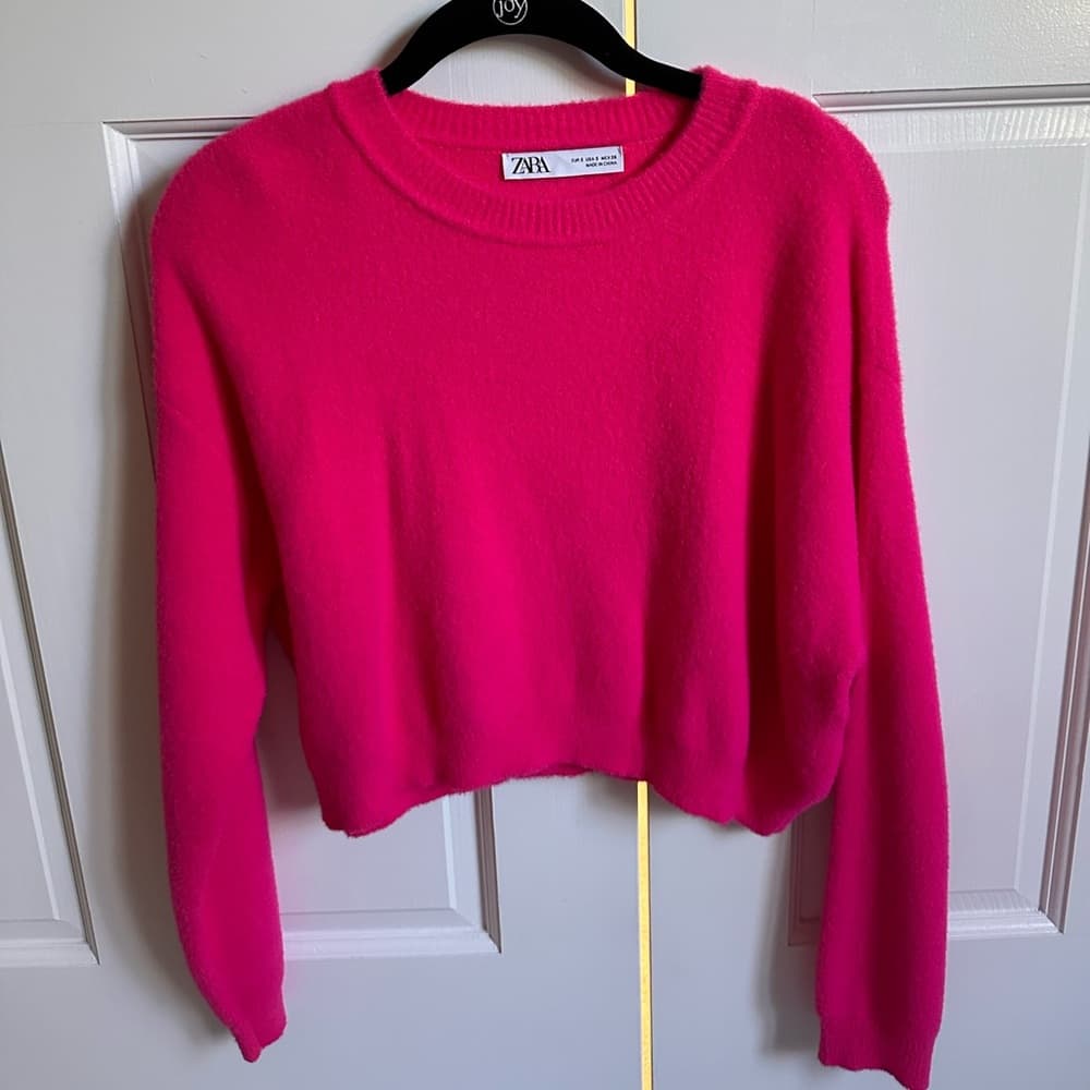 ZARA Hot Pink Sweater- Size Small