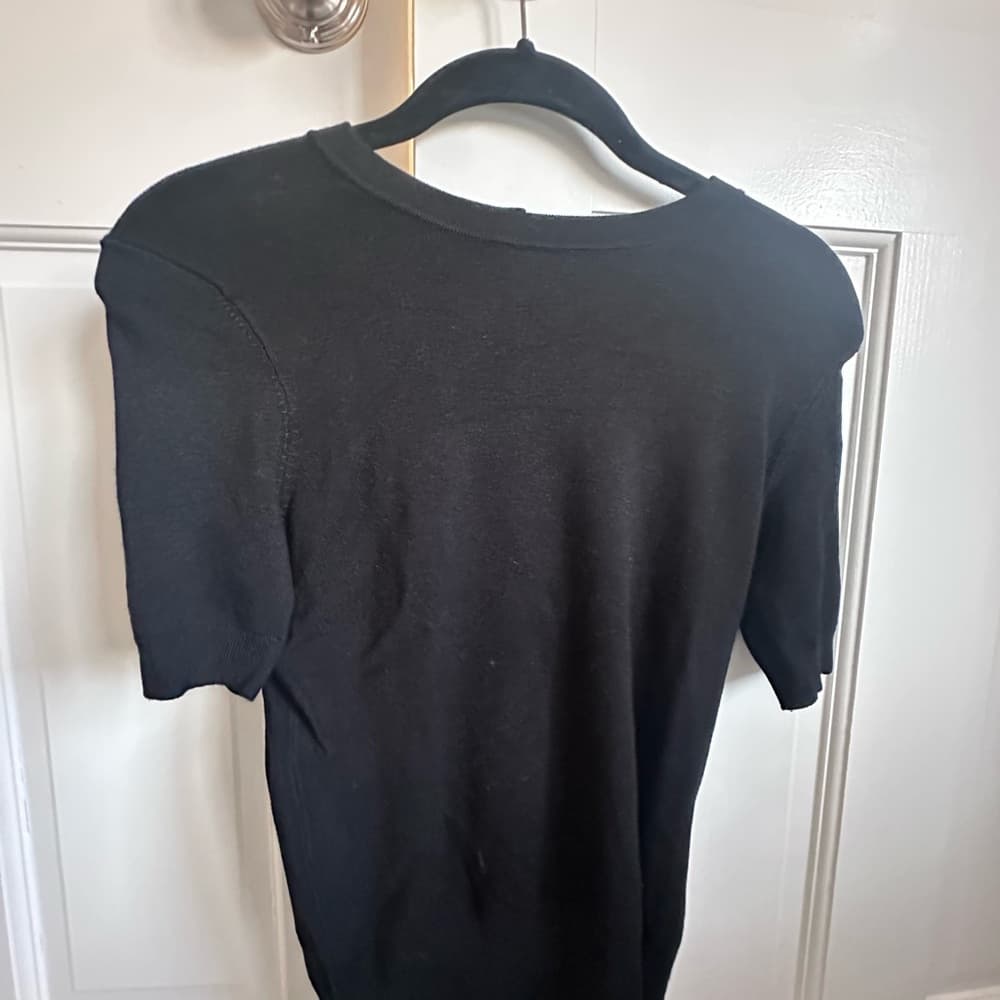 Zara Classic Black Short Sleeve Sweater